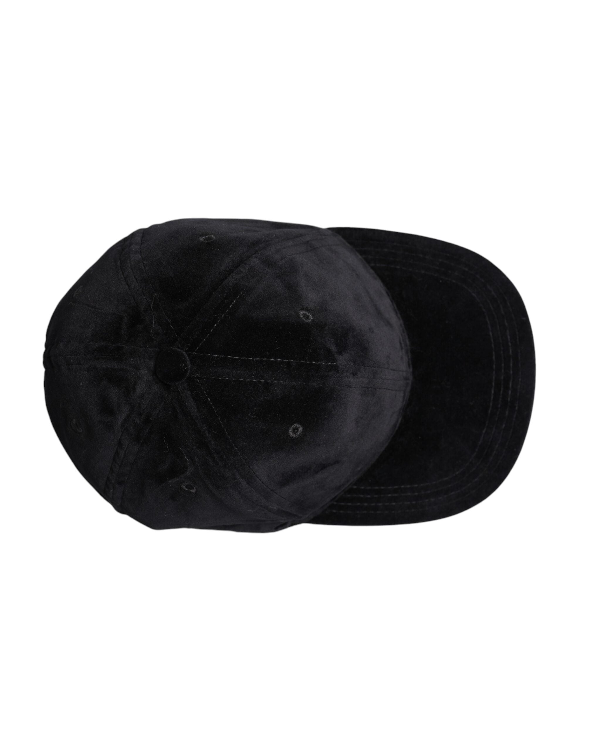 Dolce & Gabbana Black Cotton 6 Panels Baseball Men's Cap