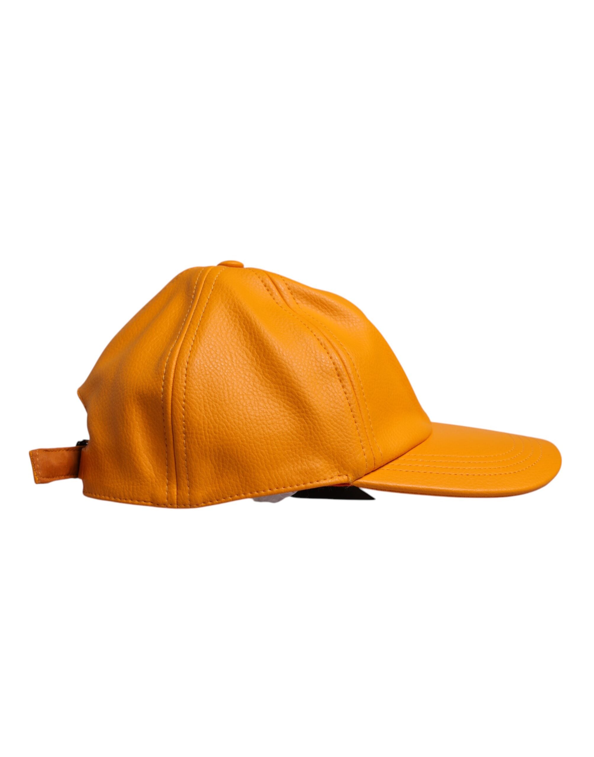 Dolce & Gabbana Orange Cotton 6 Panels Baseball Men's Cap