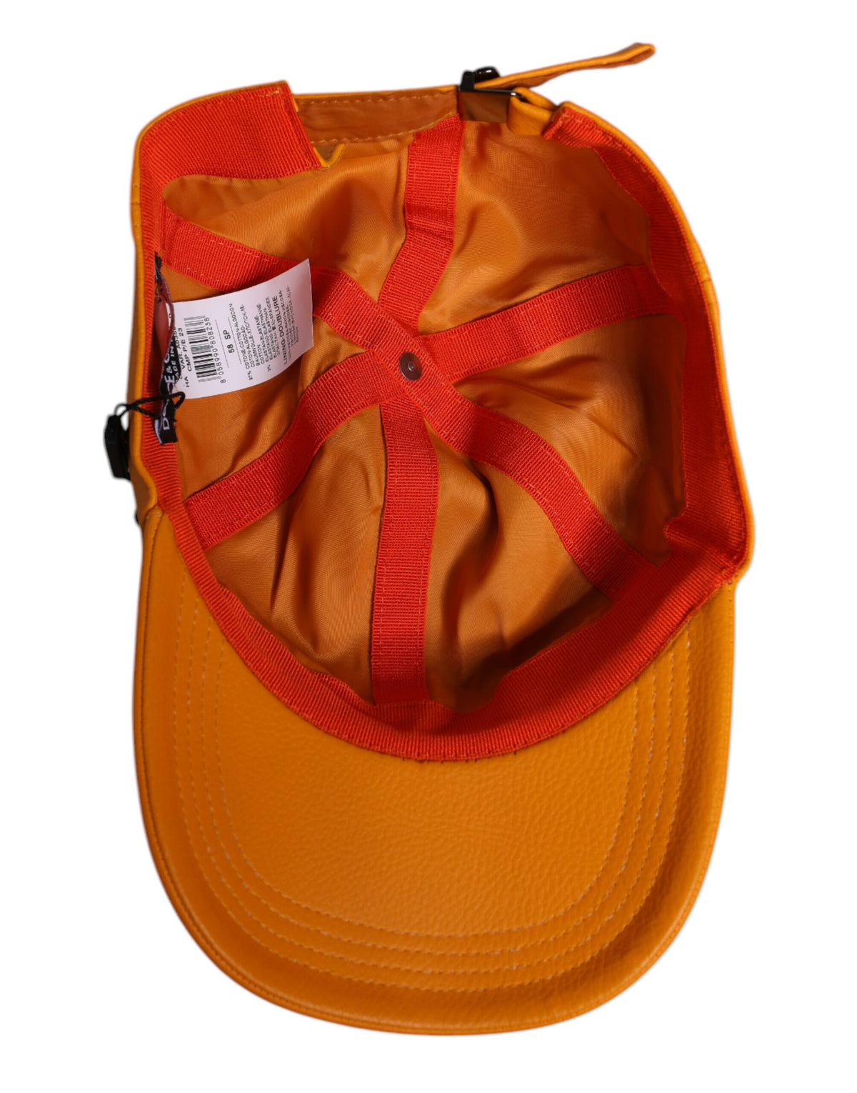 Dolce & Gabbana Orange Cotton 6 Panels Baseball Men's Cap