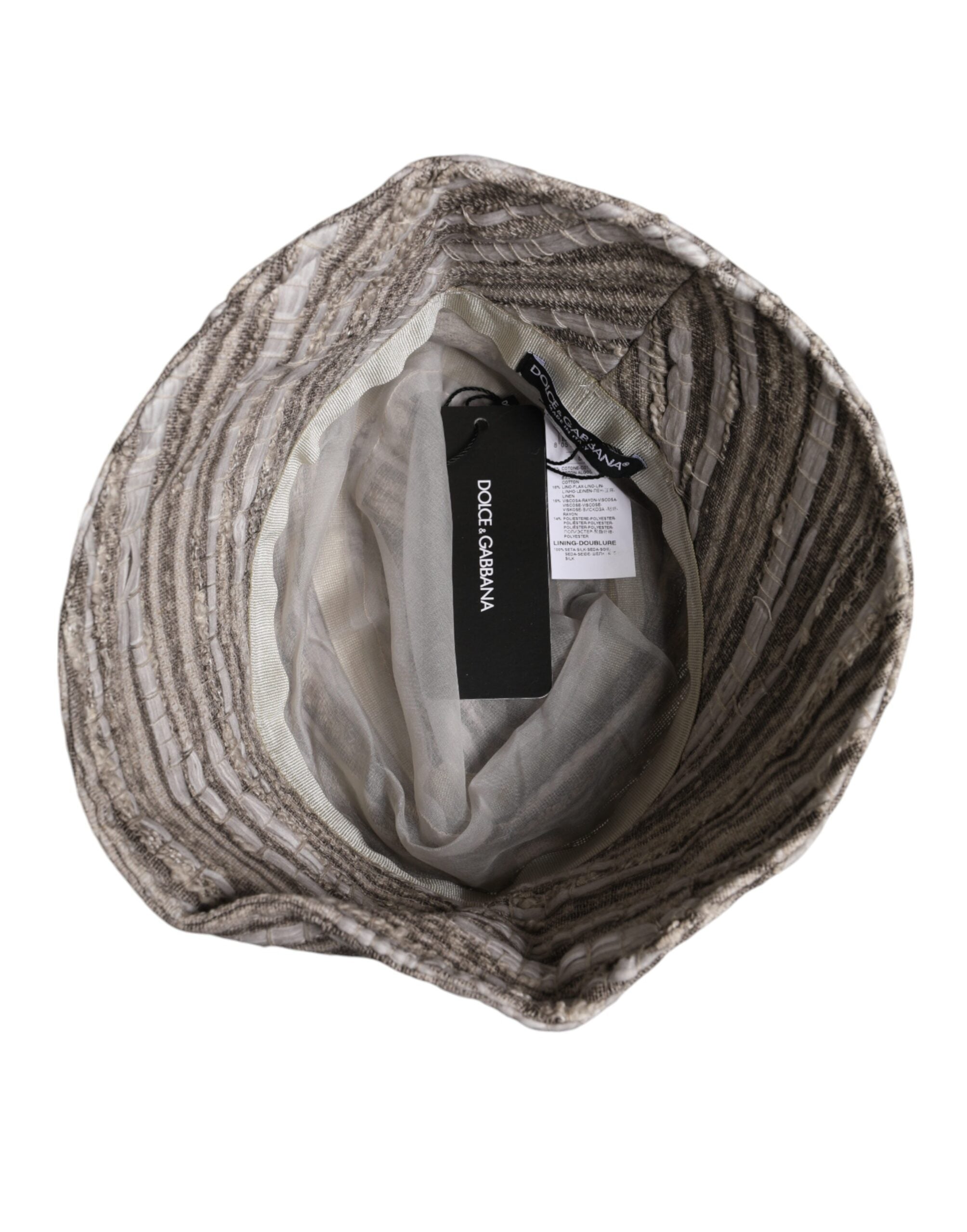 Dolce & Gabbana Multicolor Stripes Cotton Bucket Men's Cap
