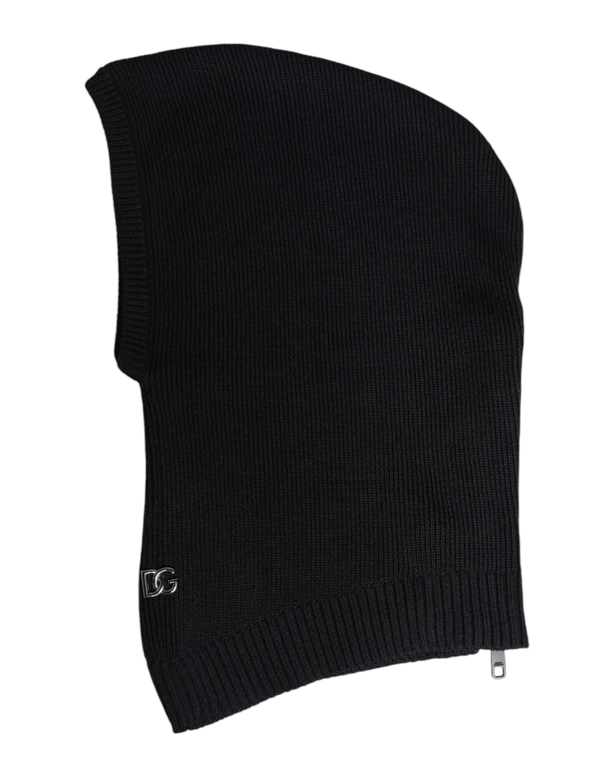 Dolce & Gabbana Black Wool Whole Head Wrap Balaclava Men's Hat
