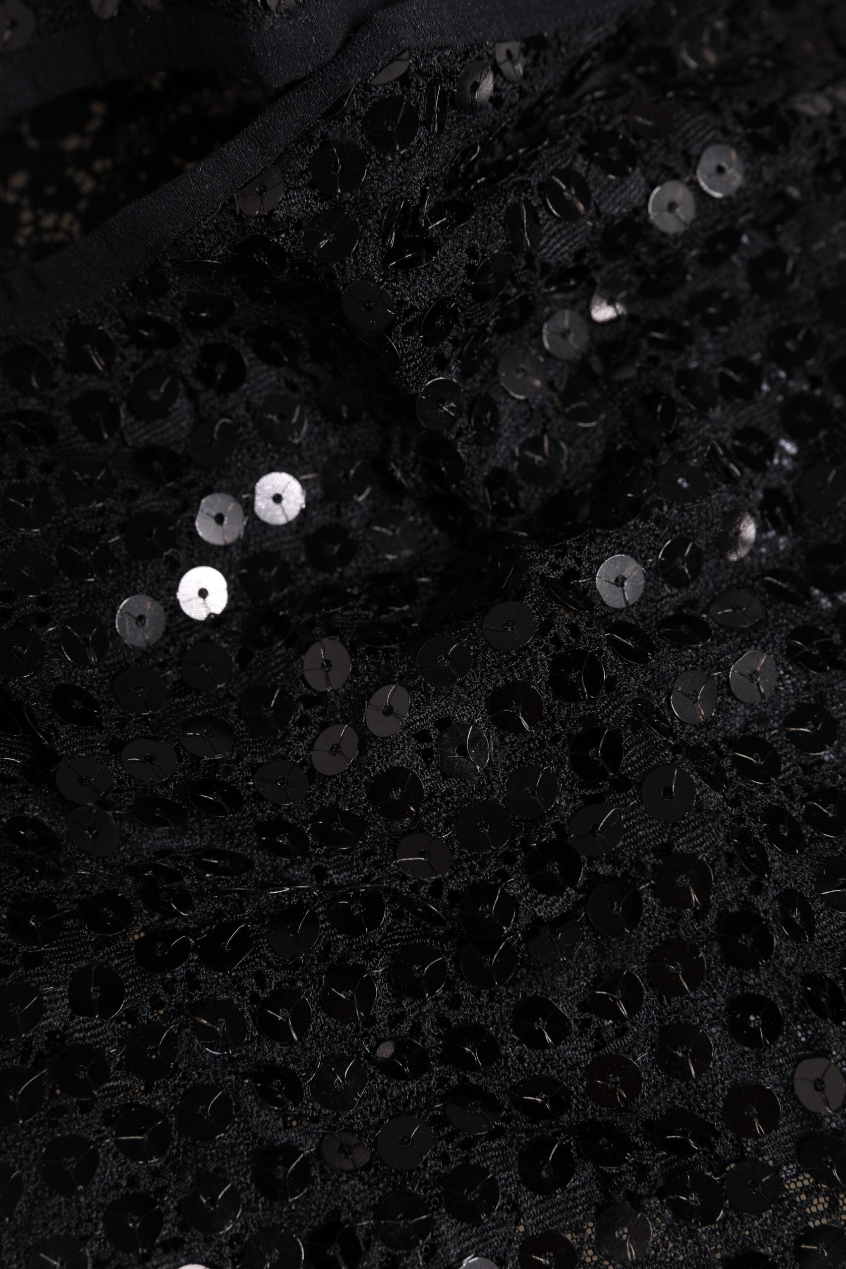 Dolce & Gabbana Black Sequined Nylon Ski Mask Balaclava Men's Hat