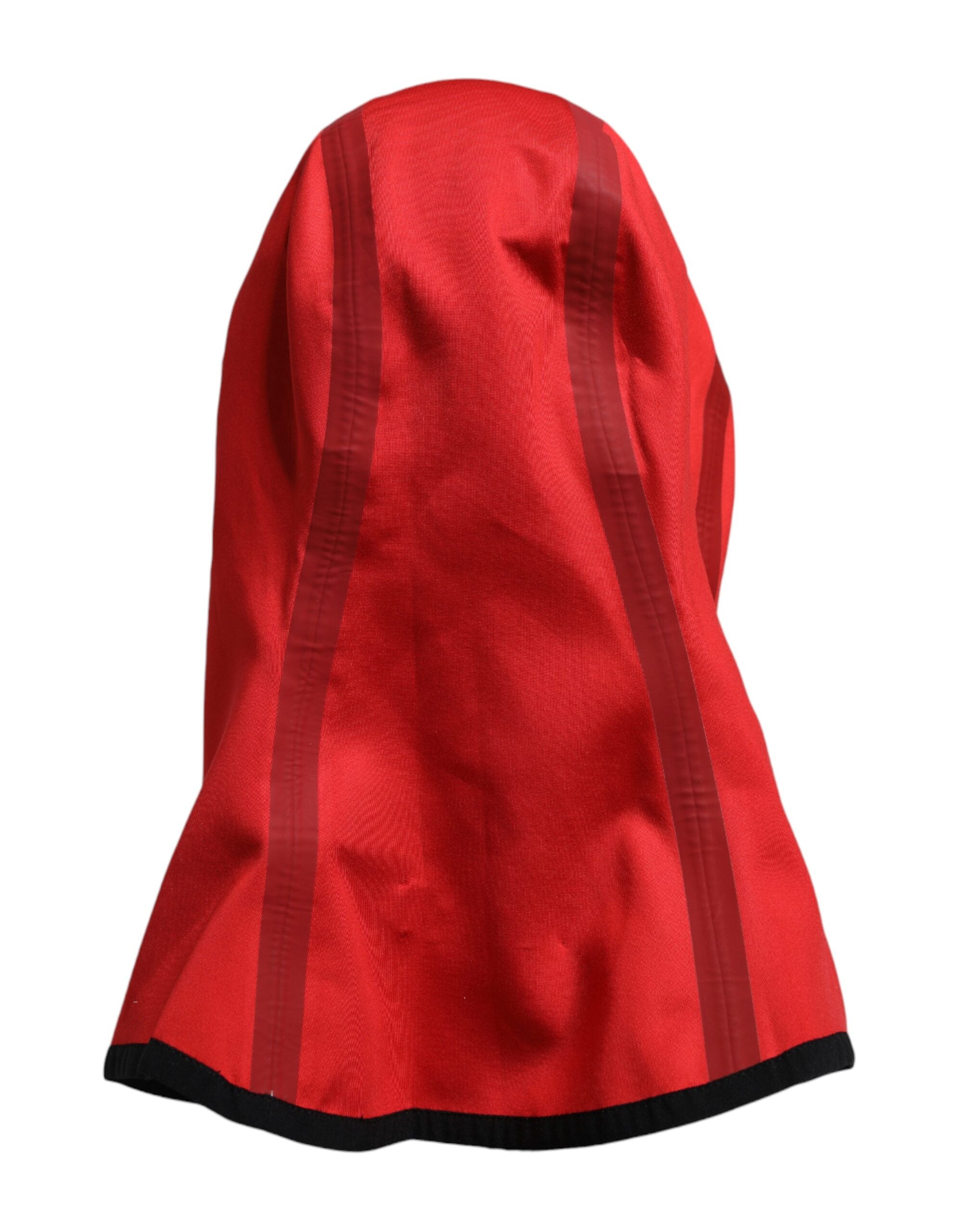 Dolce & Gabbana Red Logo Polyester Wide Brim Balaclava Men's Hat