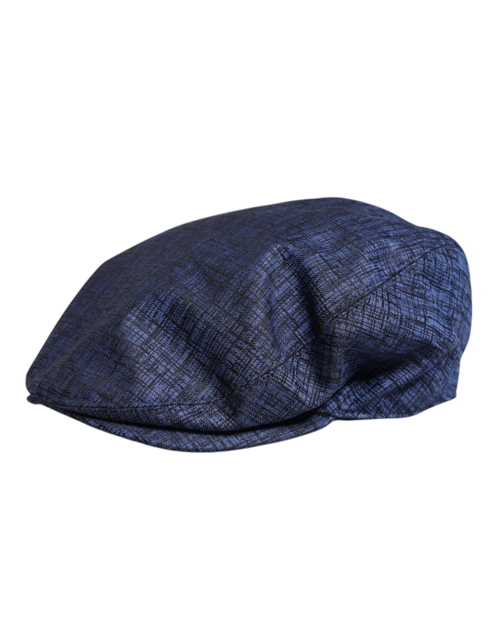 Dolce & Gabbana Blue Cotton Stretch Newsboy Men's Hat