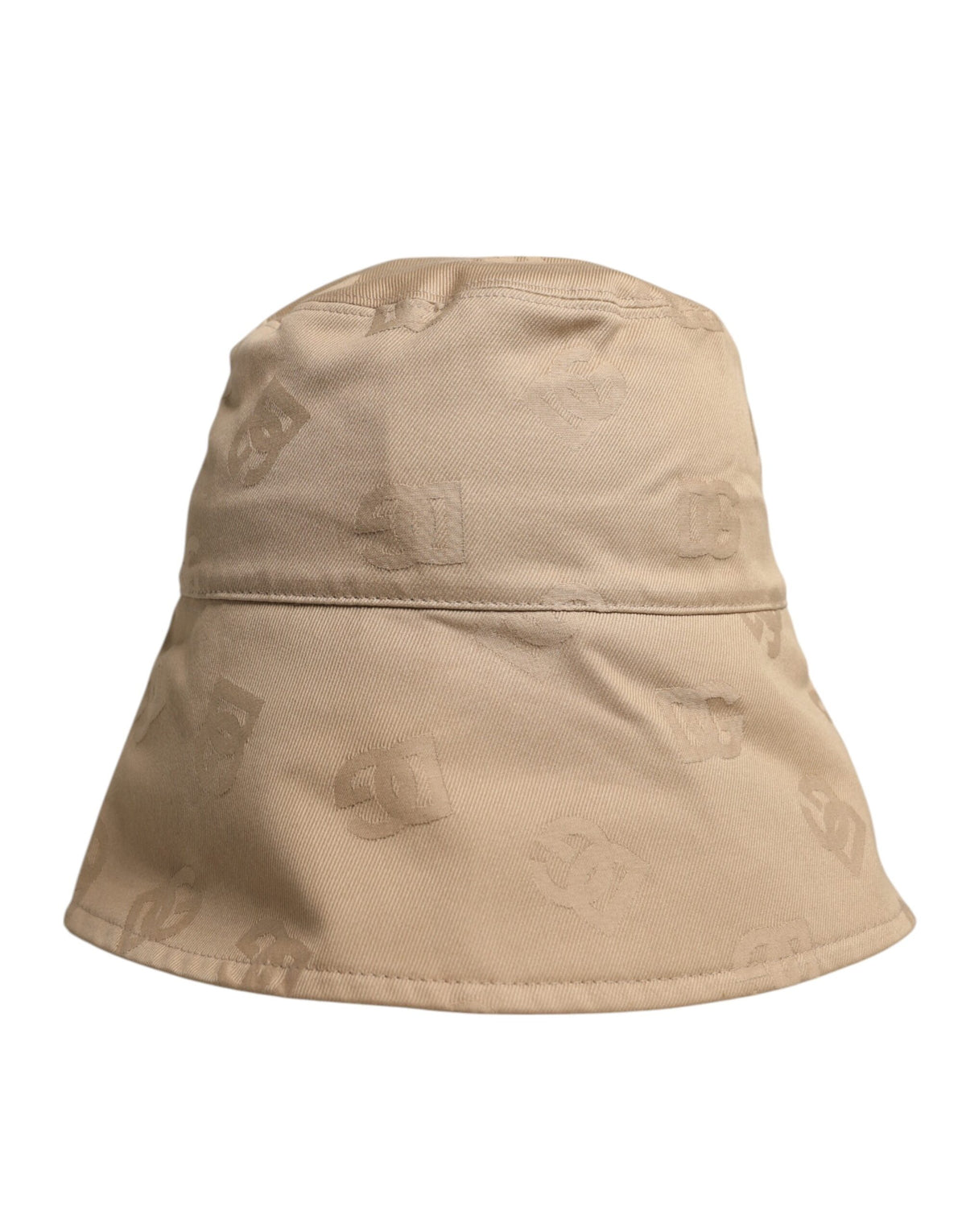 Dolce & Gabbana Beige Logo Monogram Cotton Bucket Men's Cap