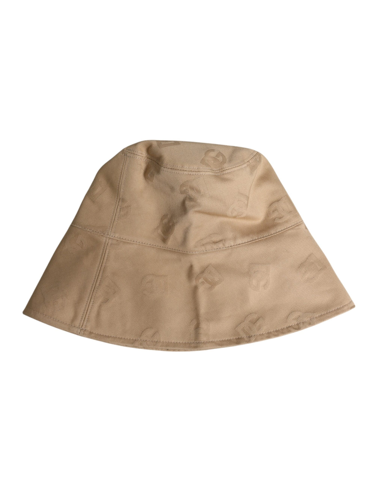 Dolce & Gabbana Beige Logo Monogram Cotton Bucket Men's Cap