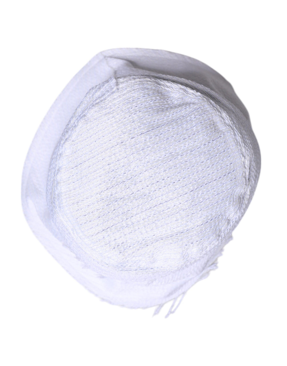Dolce & Gabbana White Polyester Wide Brim Bucket Men's Hat
