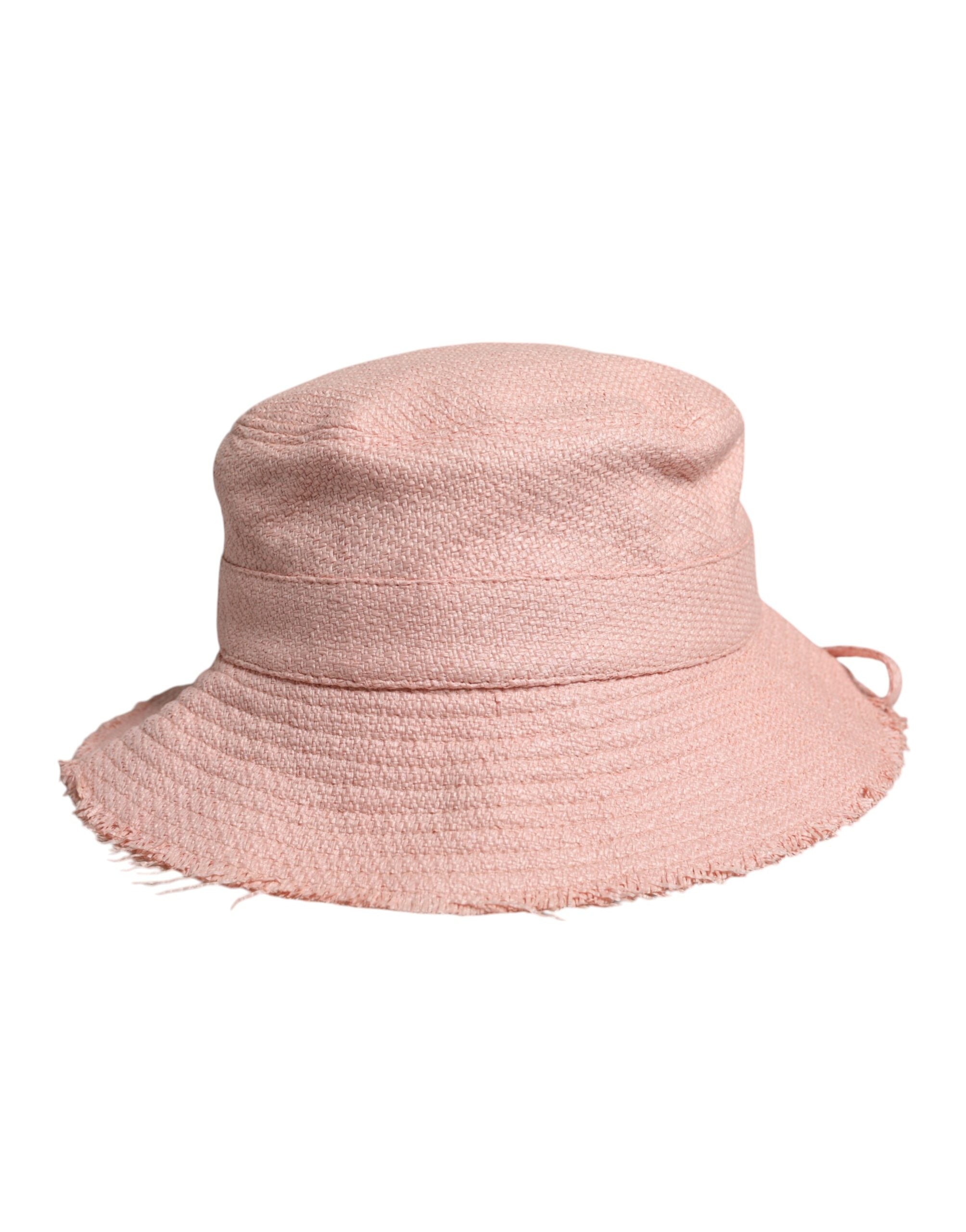 Dolce & Gabbana Pink Cotton Wide Brim Bucket Women's Hat