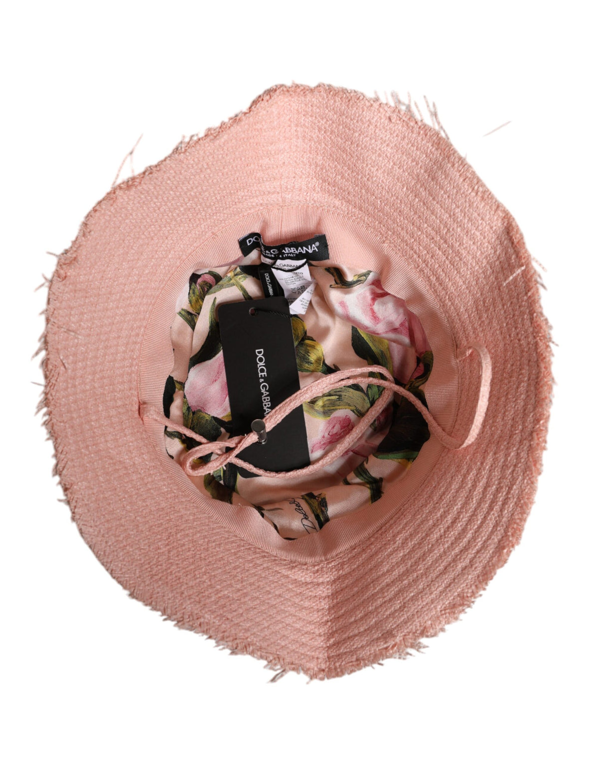 Dolce & Gabbana Pink Cotton Wide Brim Bucket Women's Hat