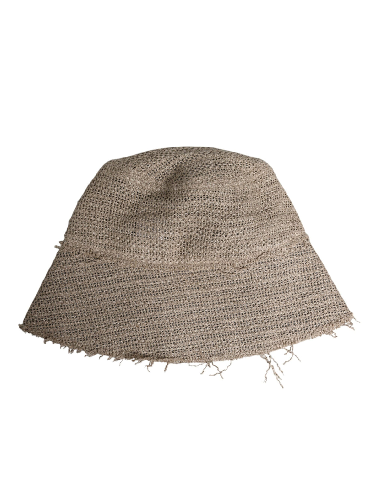 Dolce & Gabbana Beige Linen Wide Brim Bucket Men's Hat