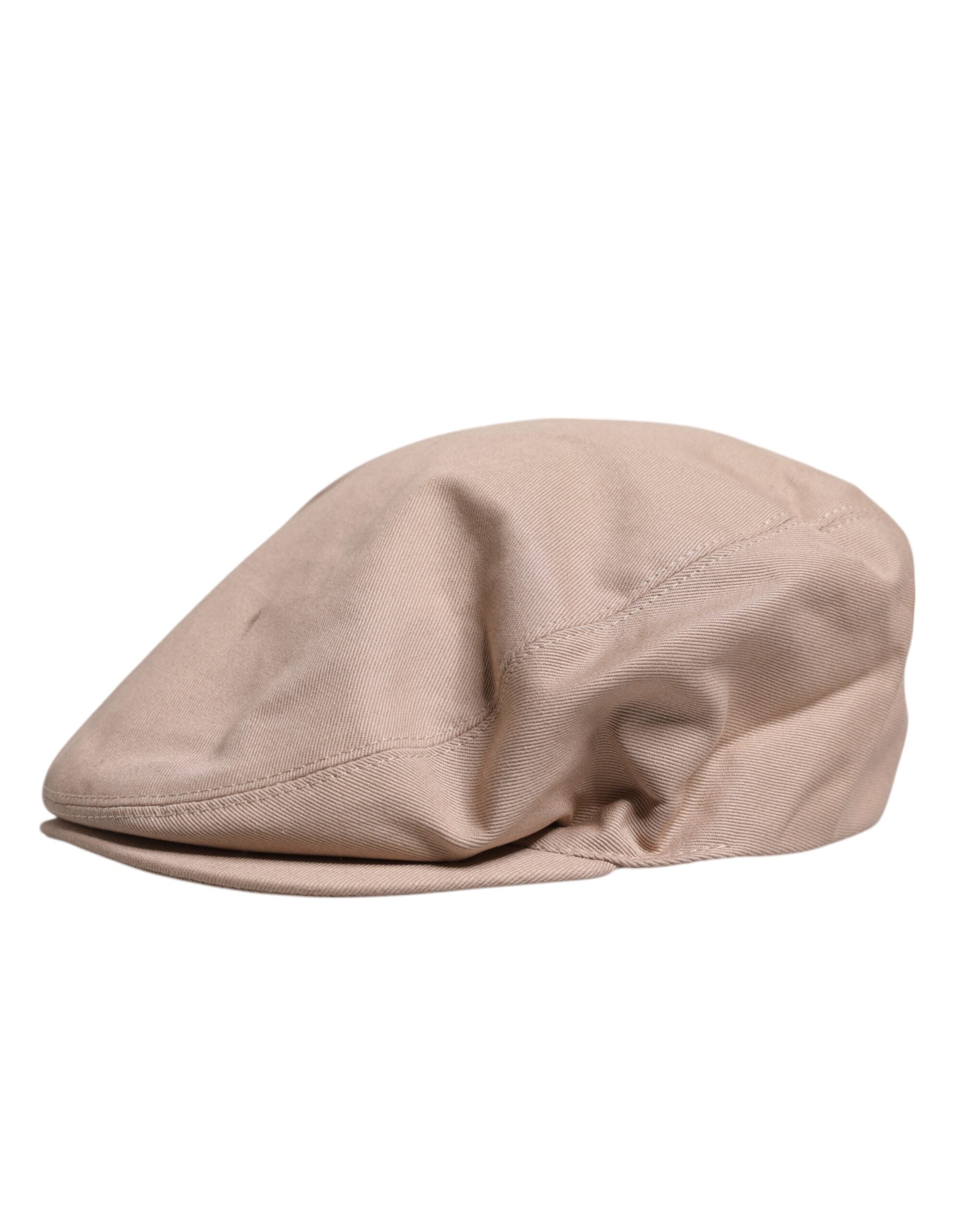 Dolce & Gabbana Beige Cotton Newsboy Capello Cabbie Men's Hat (Pre-Owned)