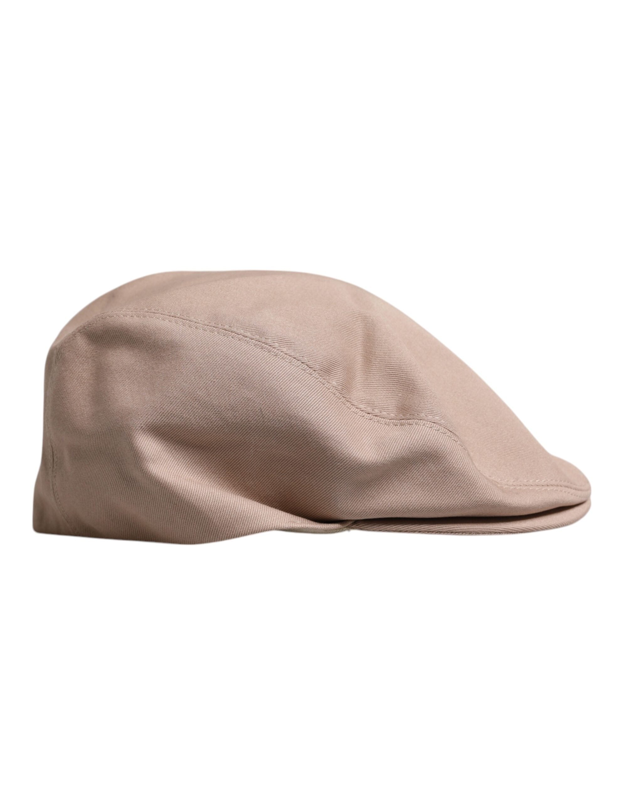 Dolce & Gabbana Beige Cotton Newsboy Capello Cabbie Men's Hat (Pre-Owned)