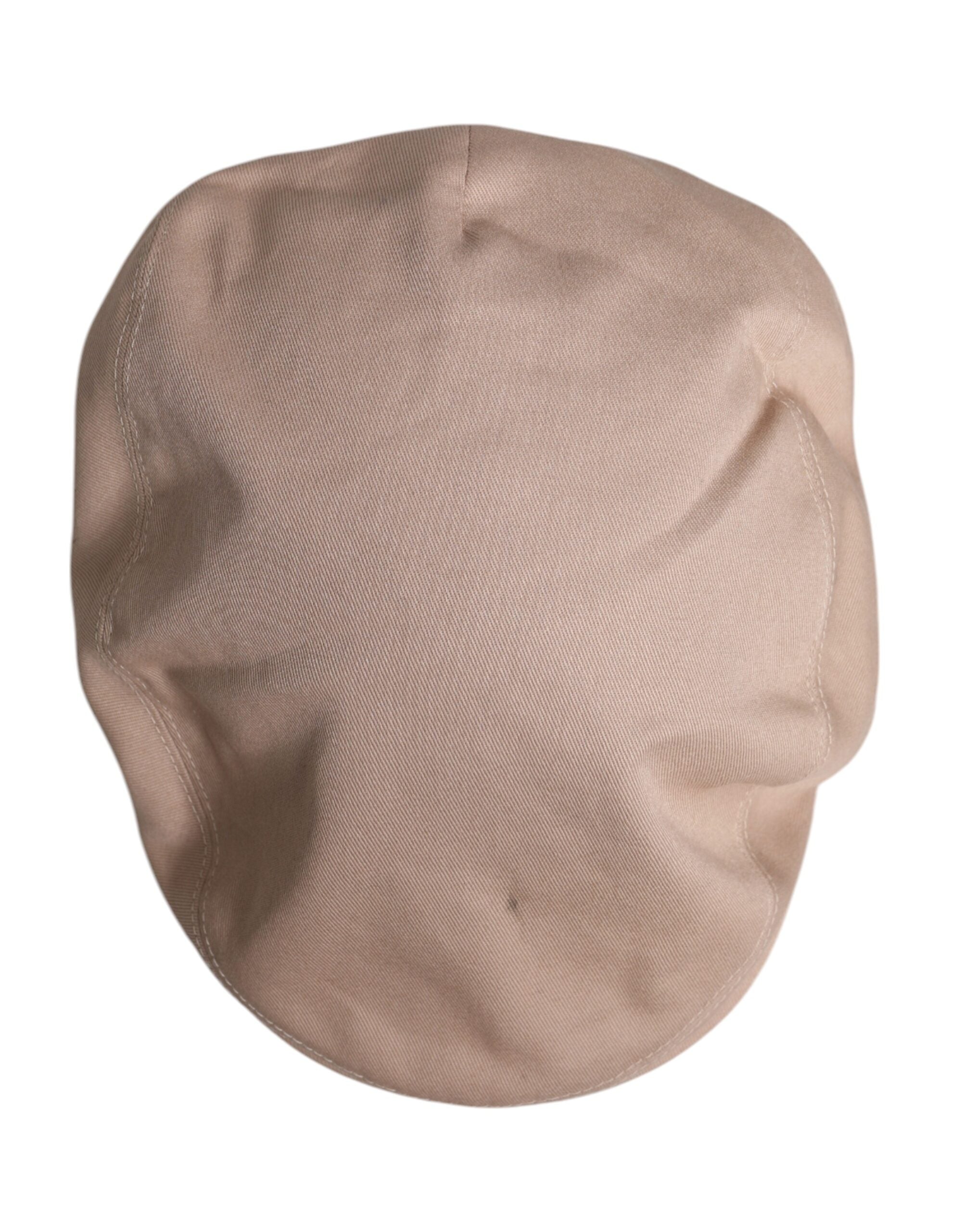 Dolce & Gabbana Beige Cotton Newsboy Capello Cabbie Men's Hat (Pre-Owned)