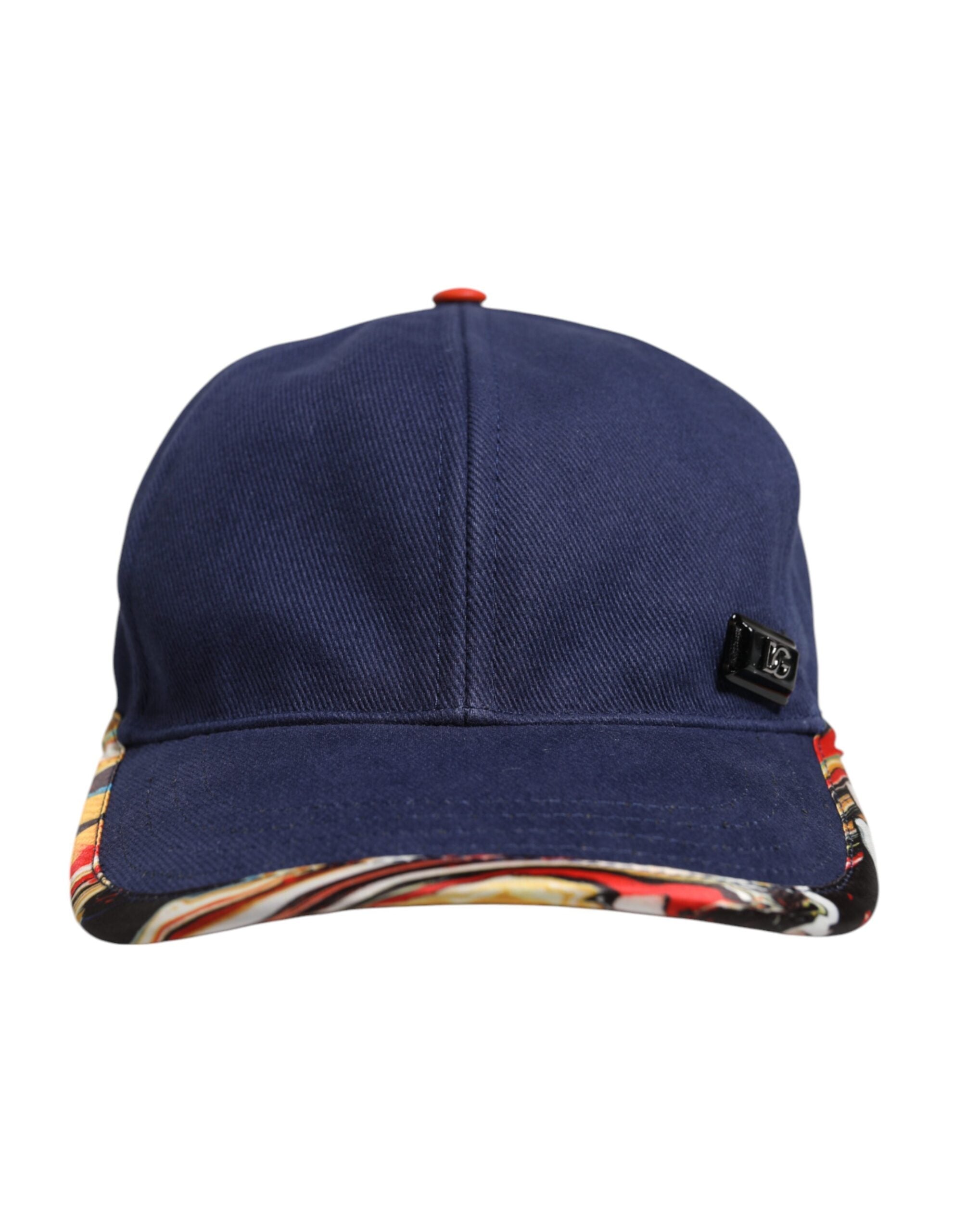 Dolce & Gabbana Blue Cotton 6 Panels Baseball Men's Cap