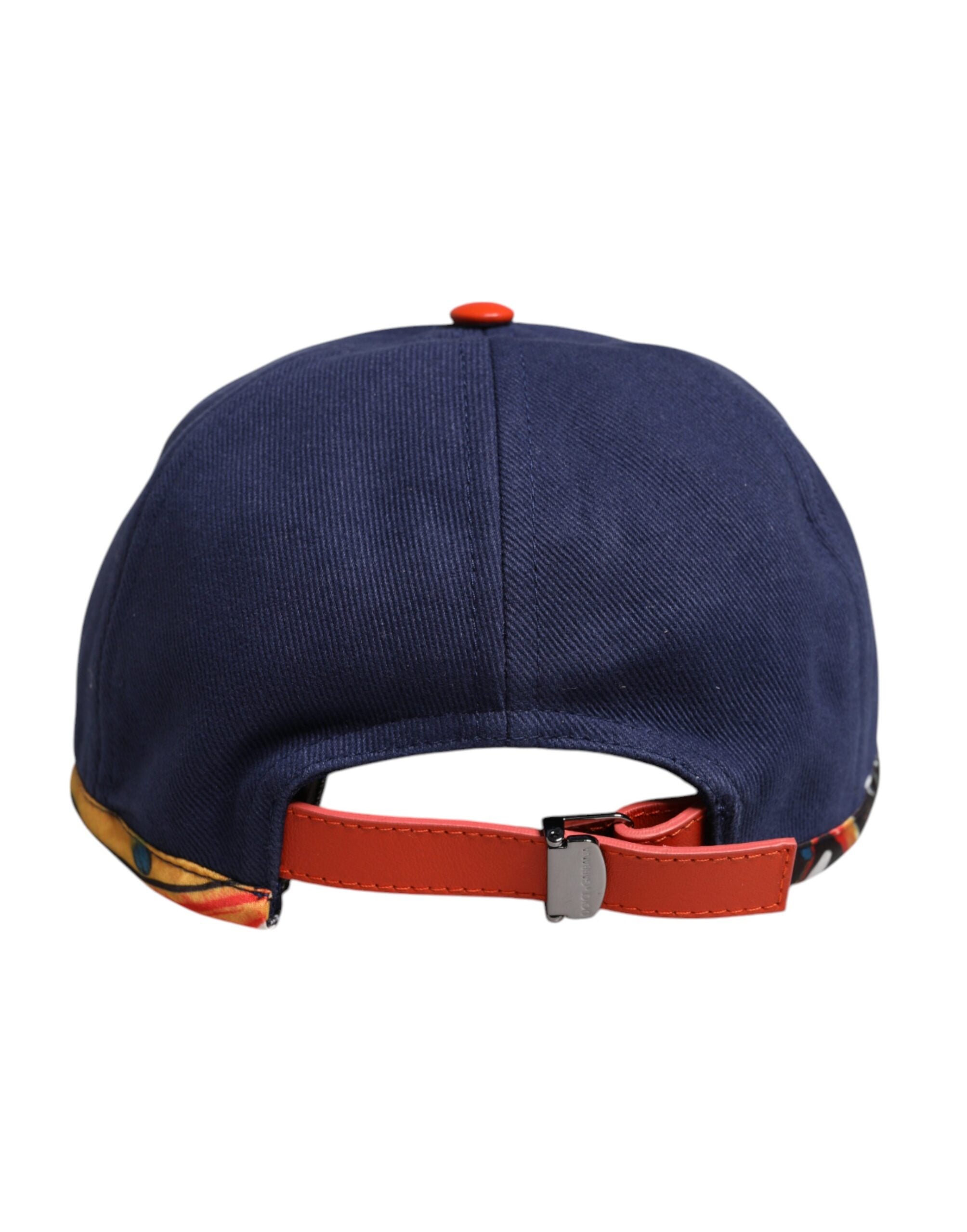 Dolce & Gabbana Blue Cotton 6 Panels Baseball Men's Cap