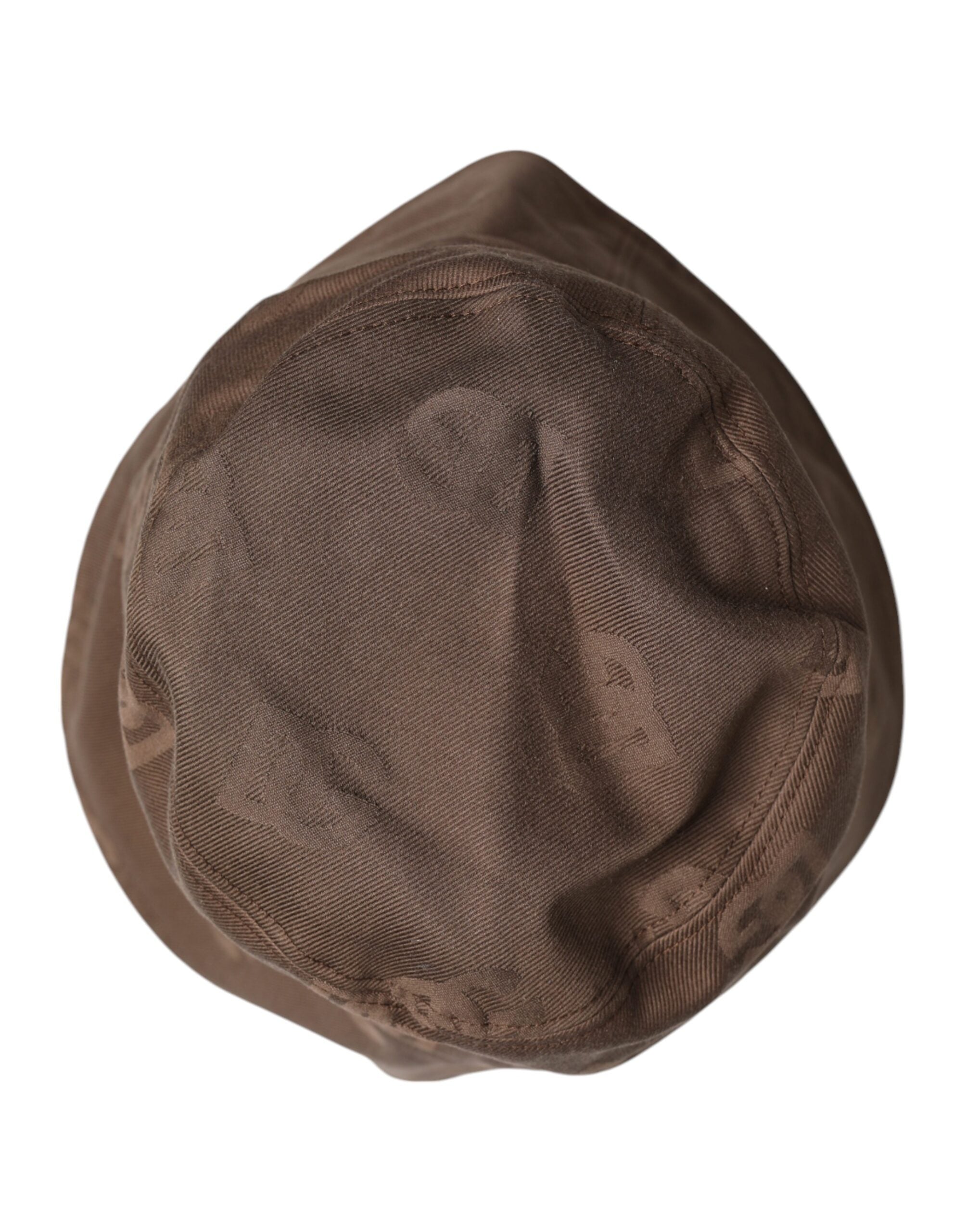 Dolce & Gabbana Brown Logo Monogram Cotton Bucket Men's Cap
