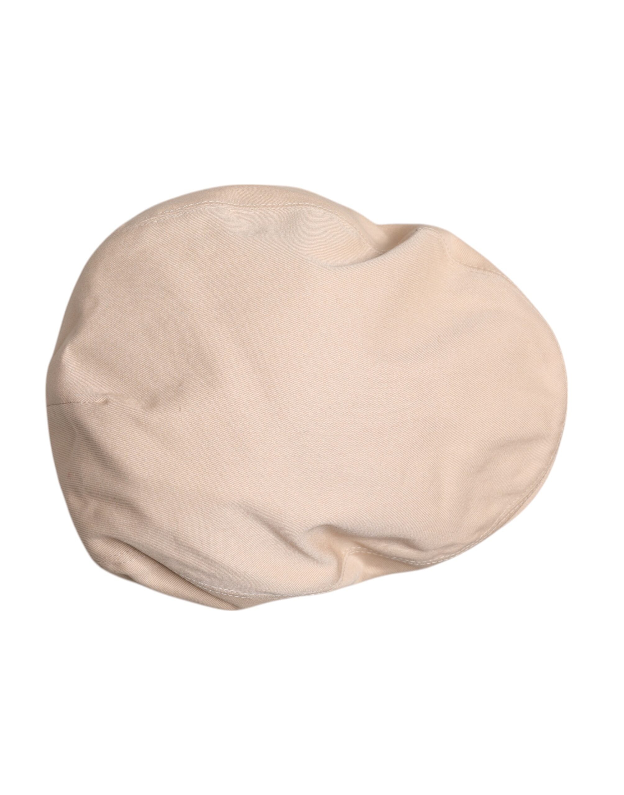 Dolce & Gabbana Beige Cotton Newsboy Capello Cabbie Men's Hat