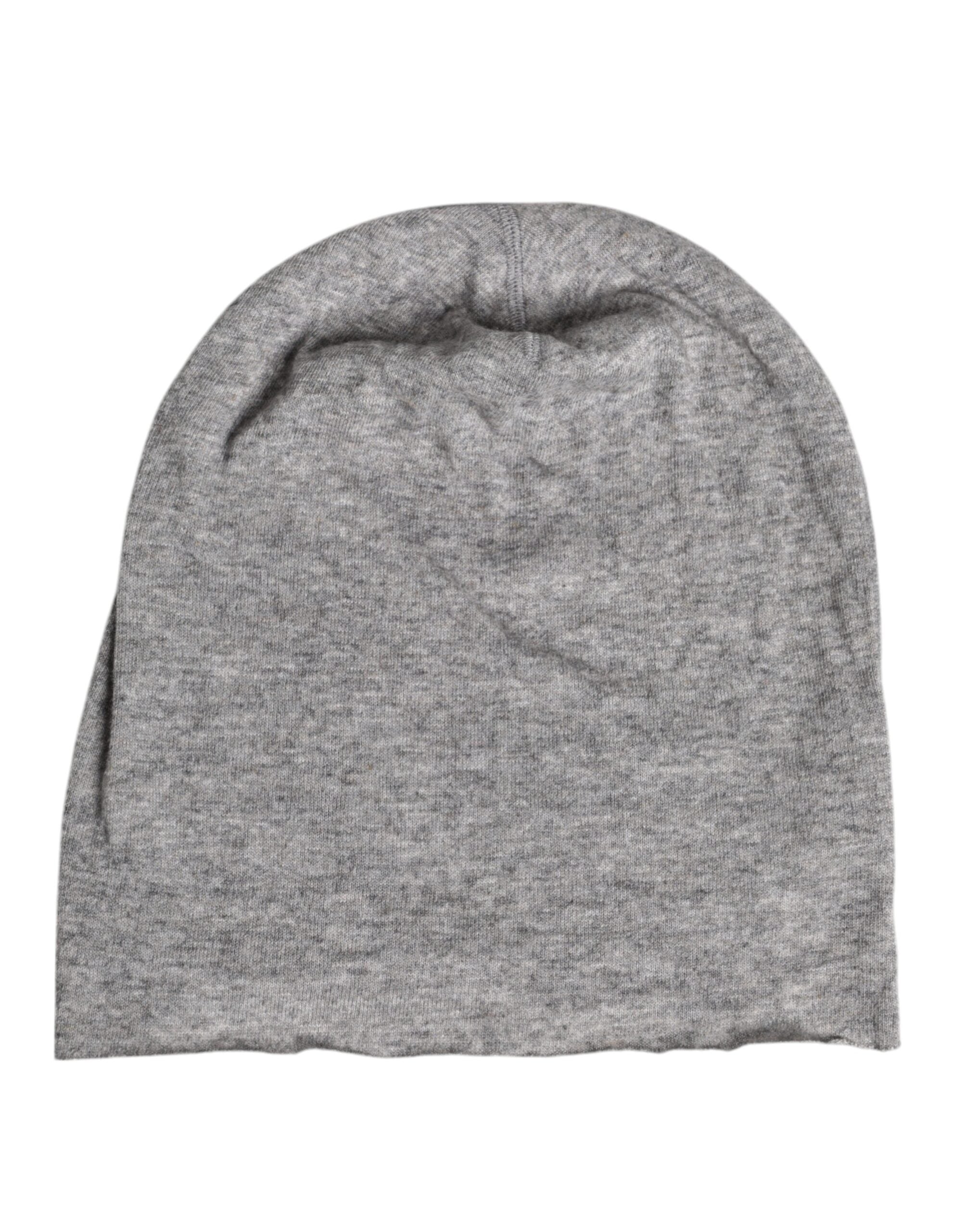 Dolce & Gabbana Gray Viscose Blend Knitted Beanie Men's Cap