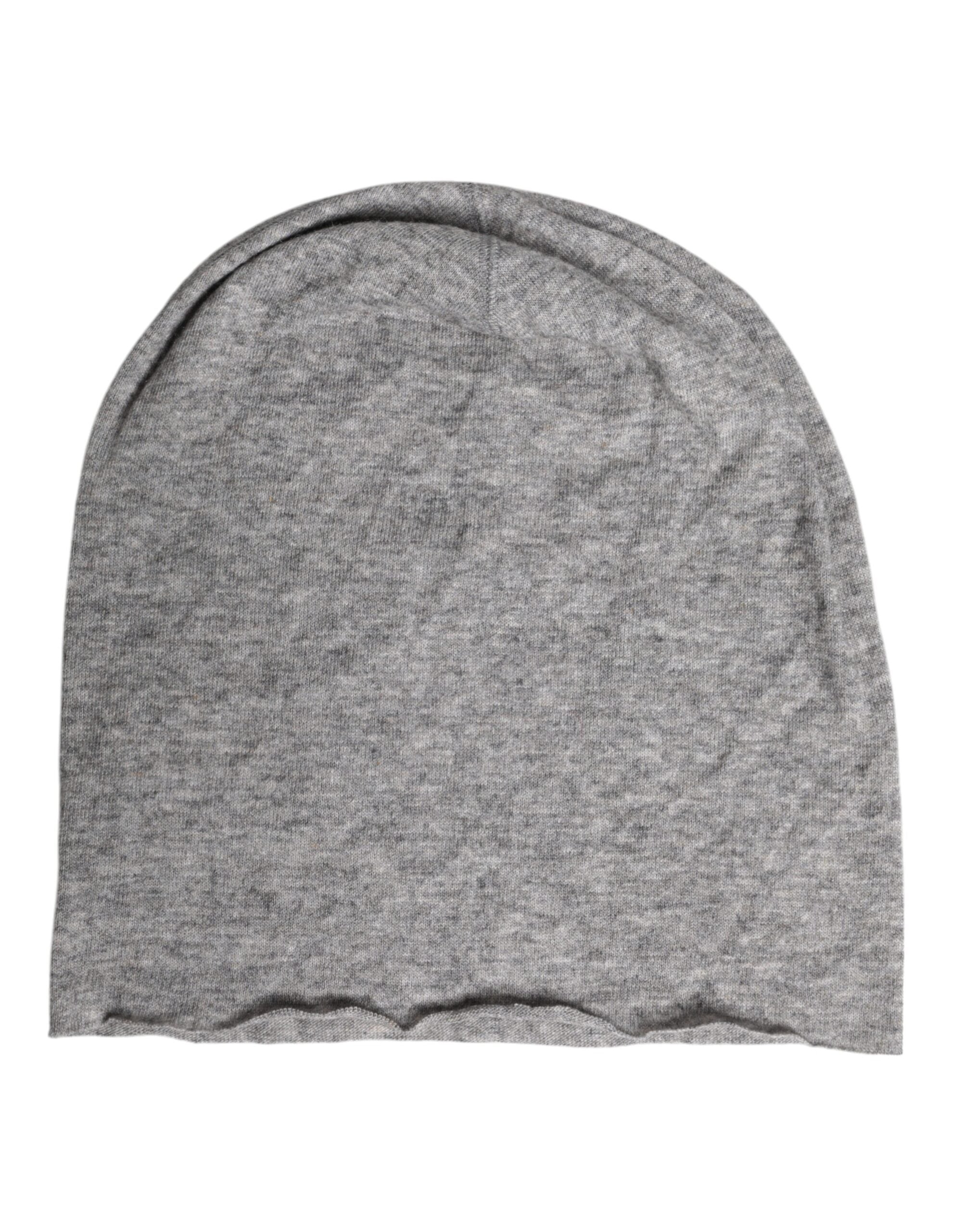 Dolce & Gabbana Gray Viscose Blend Knitted Beanie Men's Cap