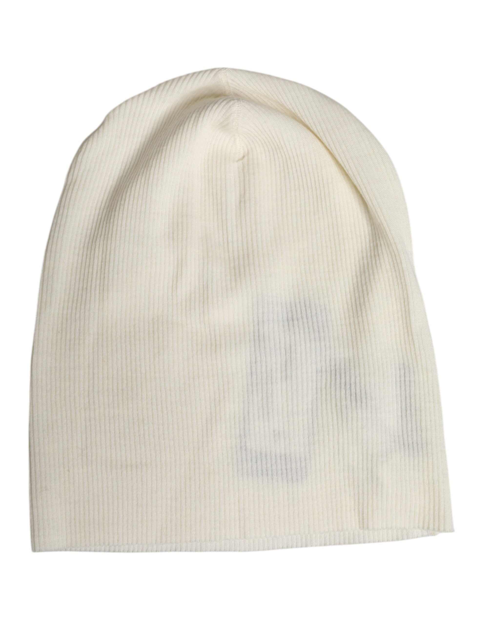 Dolce & Gabbana Beige Wool Blend Knitted Beanie Men's Cap