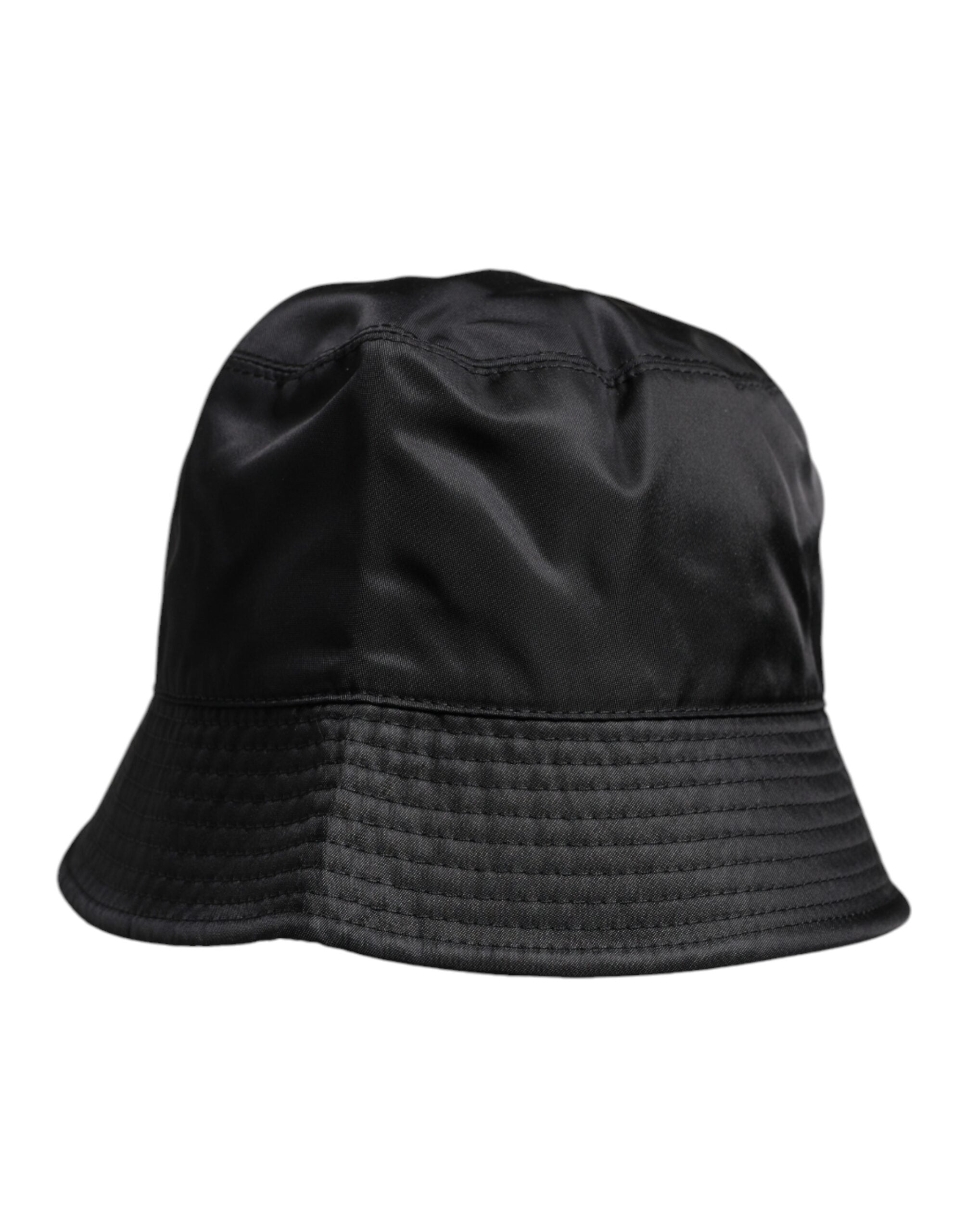 Dolce & Gabbana Black Cotton Wide Brim Bucket Men's Hat