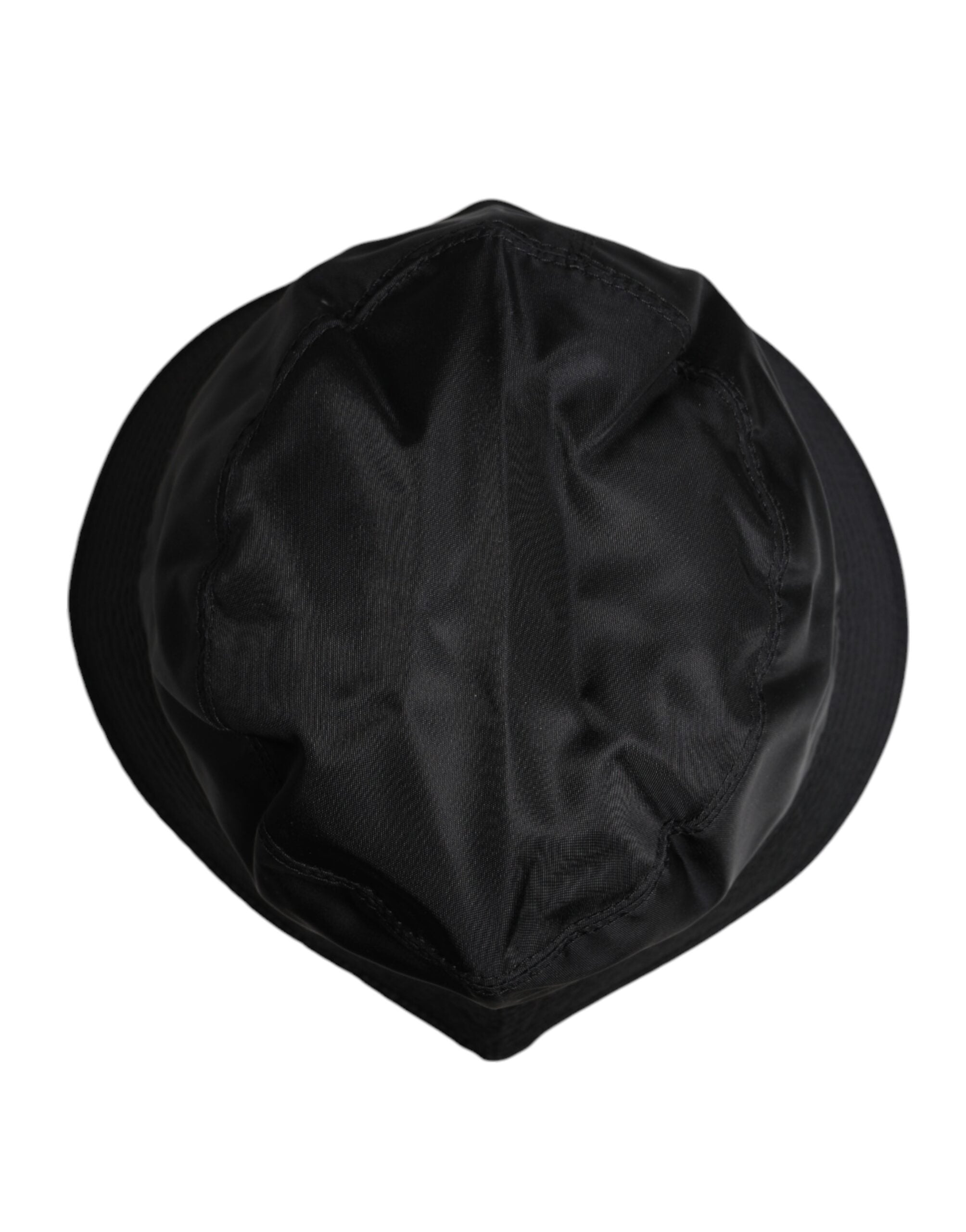 Dolce & Gabbana Black Cotton Wide Brim Bucket Men's Hat