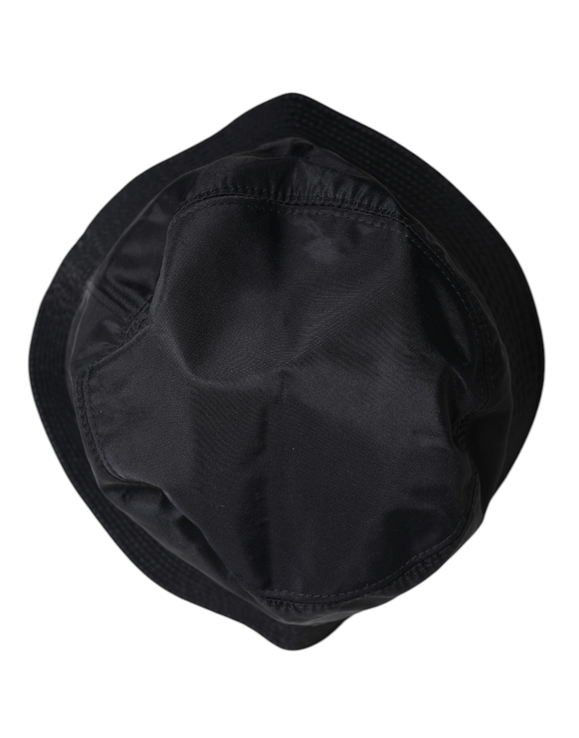 Dolce & Gabbana Black Cotton Wide Brim Bucket Men's Hat