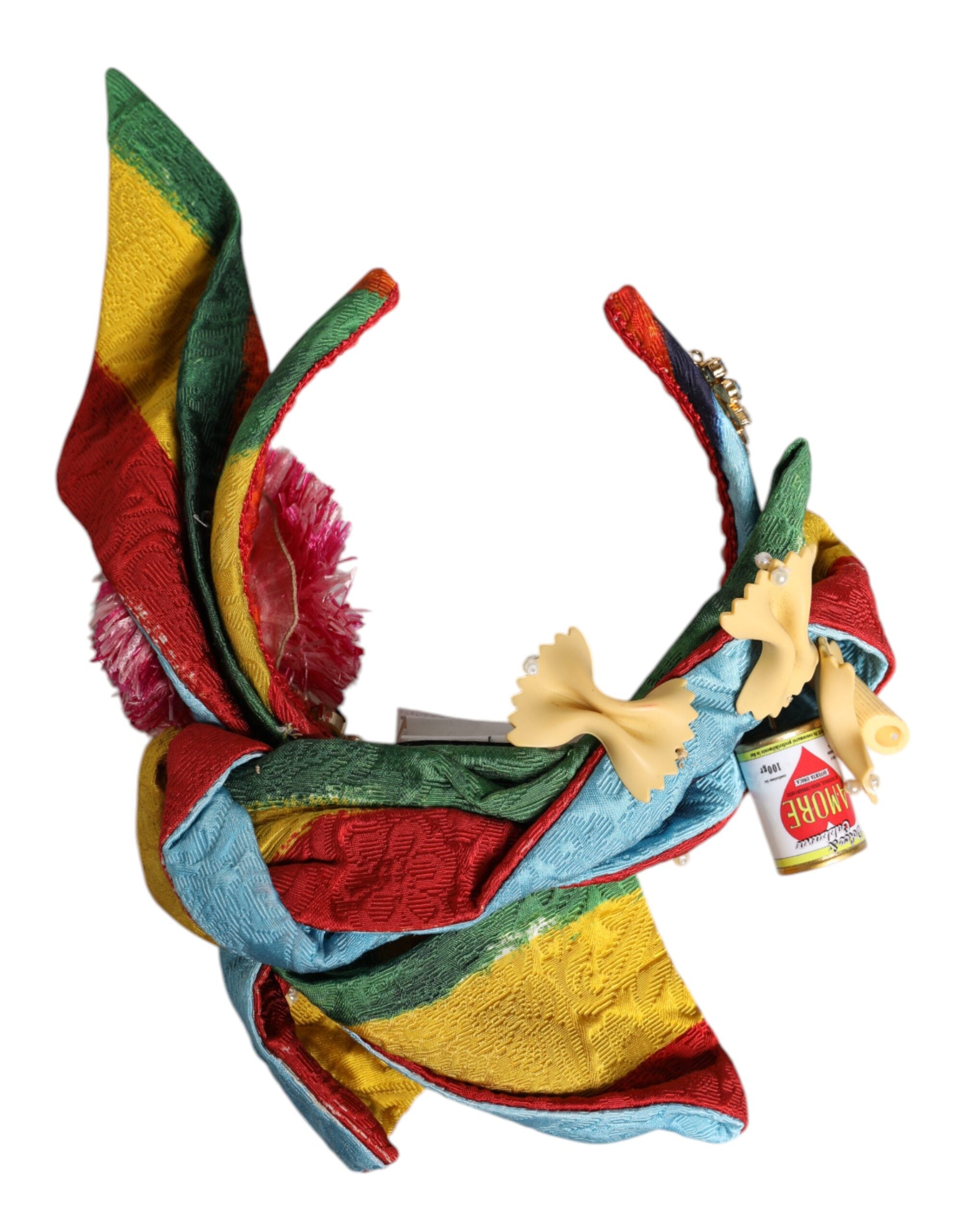 Dolce & Gabbana Multicolor Floral Crystal Embellished Diadem Women's Headband