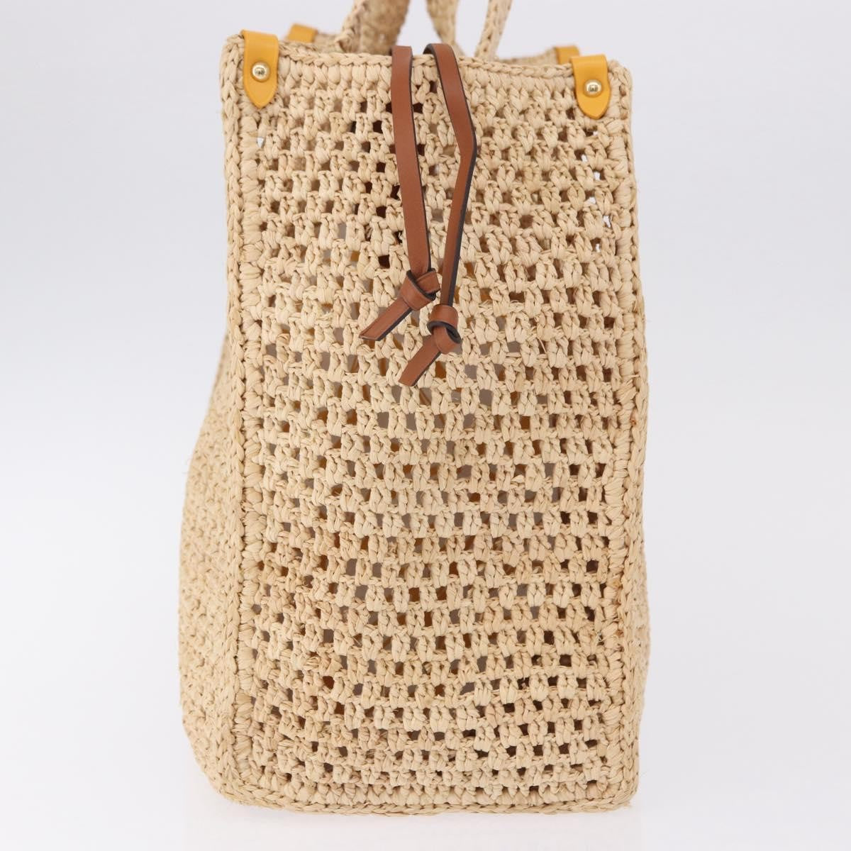 Louis Vuitton Onthego Tote By The Pool Crochet Raffia Beige Wicker Tote Bag Bag (Pre-Owned)