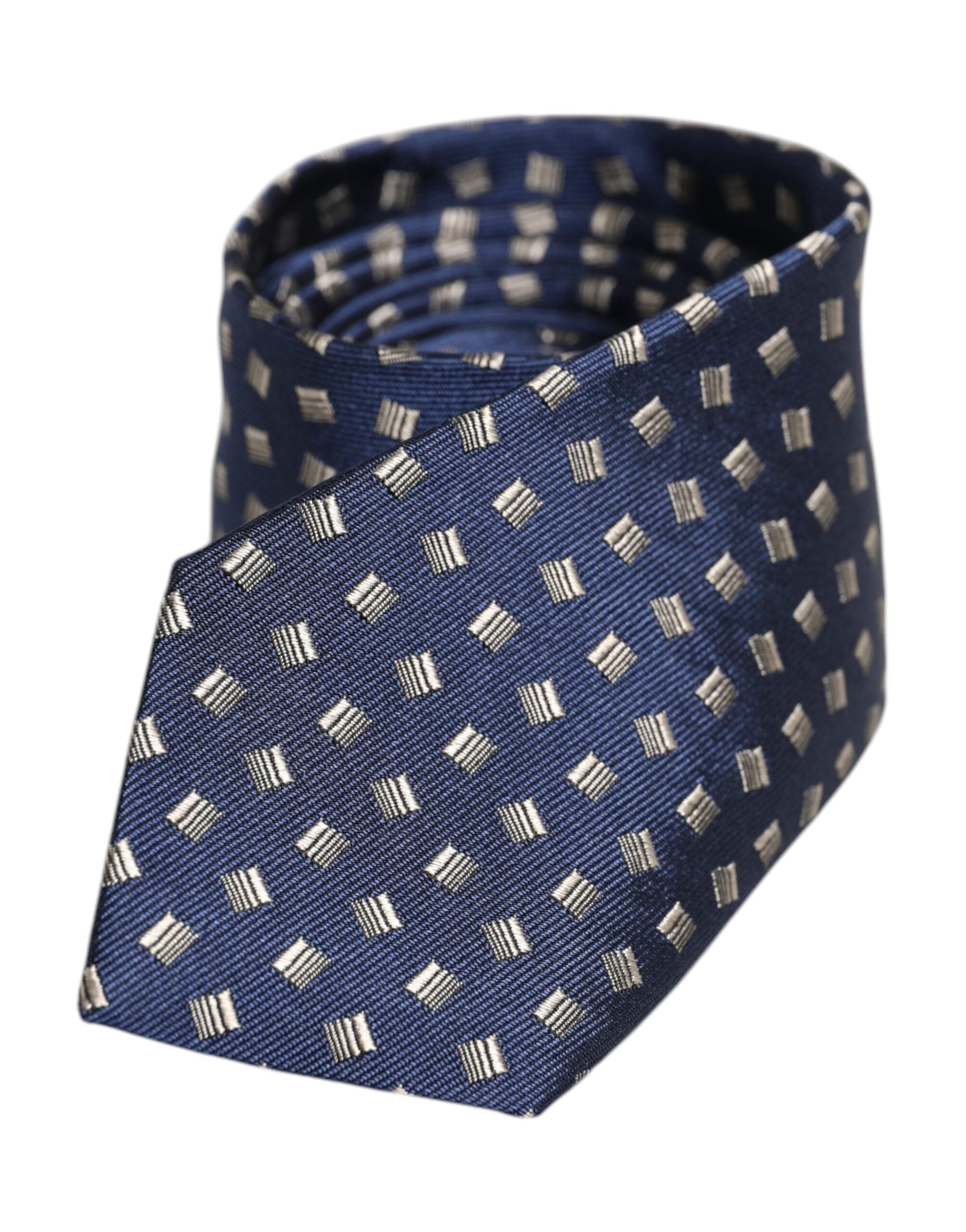 Dolce & Gabbana Blue Patterned Silk Adjustable NeckMen's Men's Tie