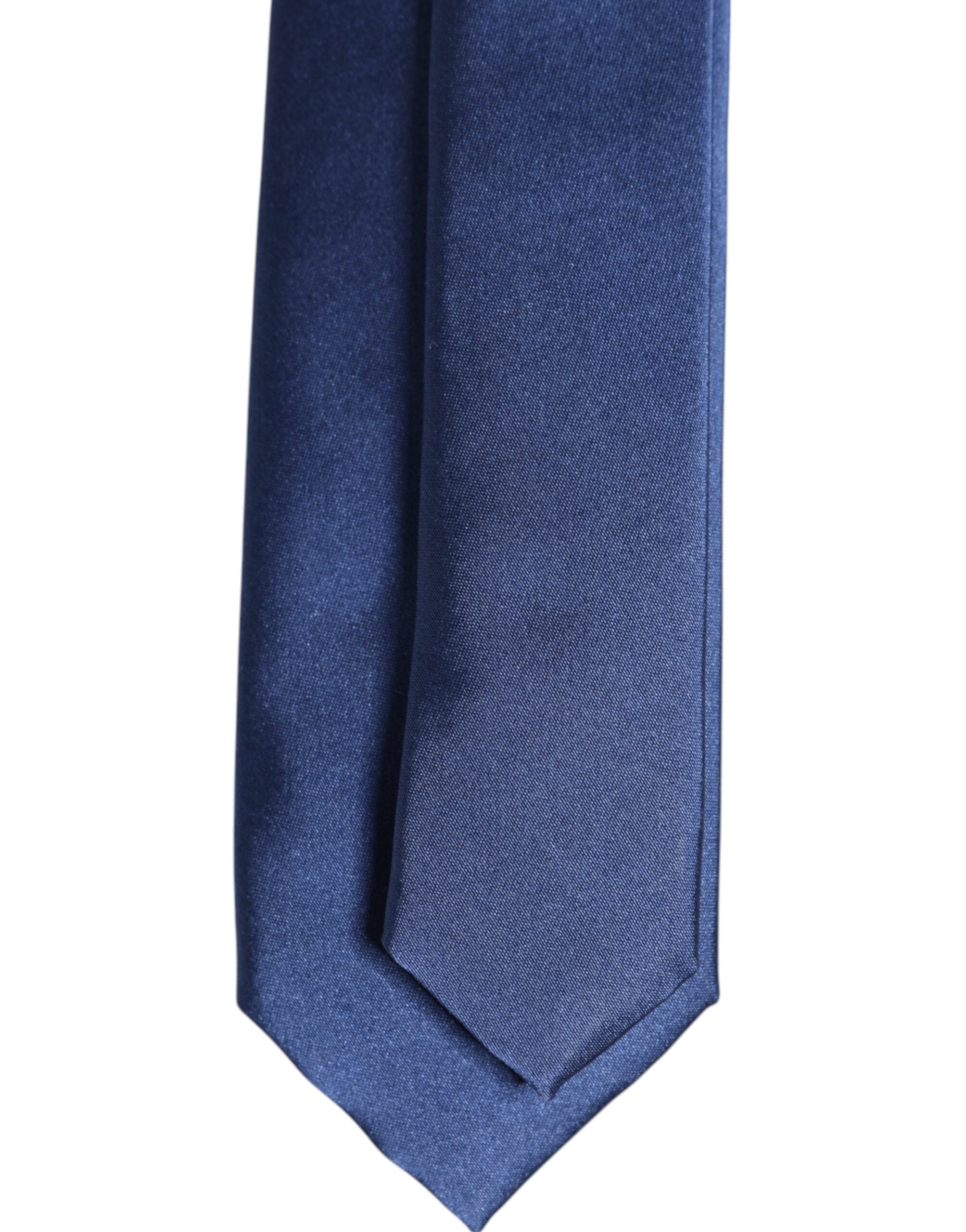 Dolce & Gabbana Blue Solid Silk Adjustable NeckMen's Men's Tie