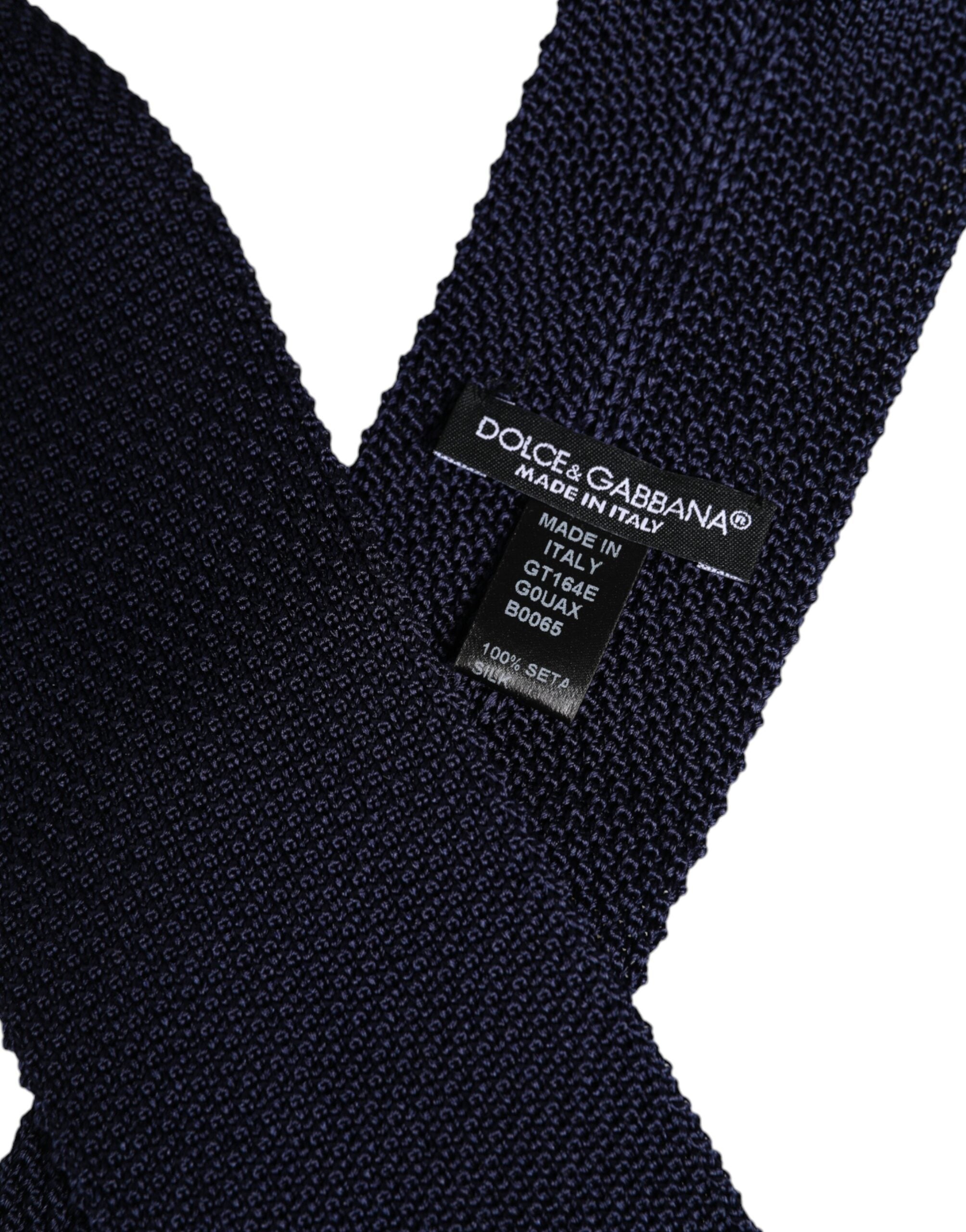 Dolce & Gabbana Dark Blue Silk Adjustable NeckMen's Men's Tie
