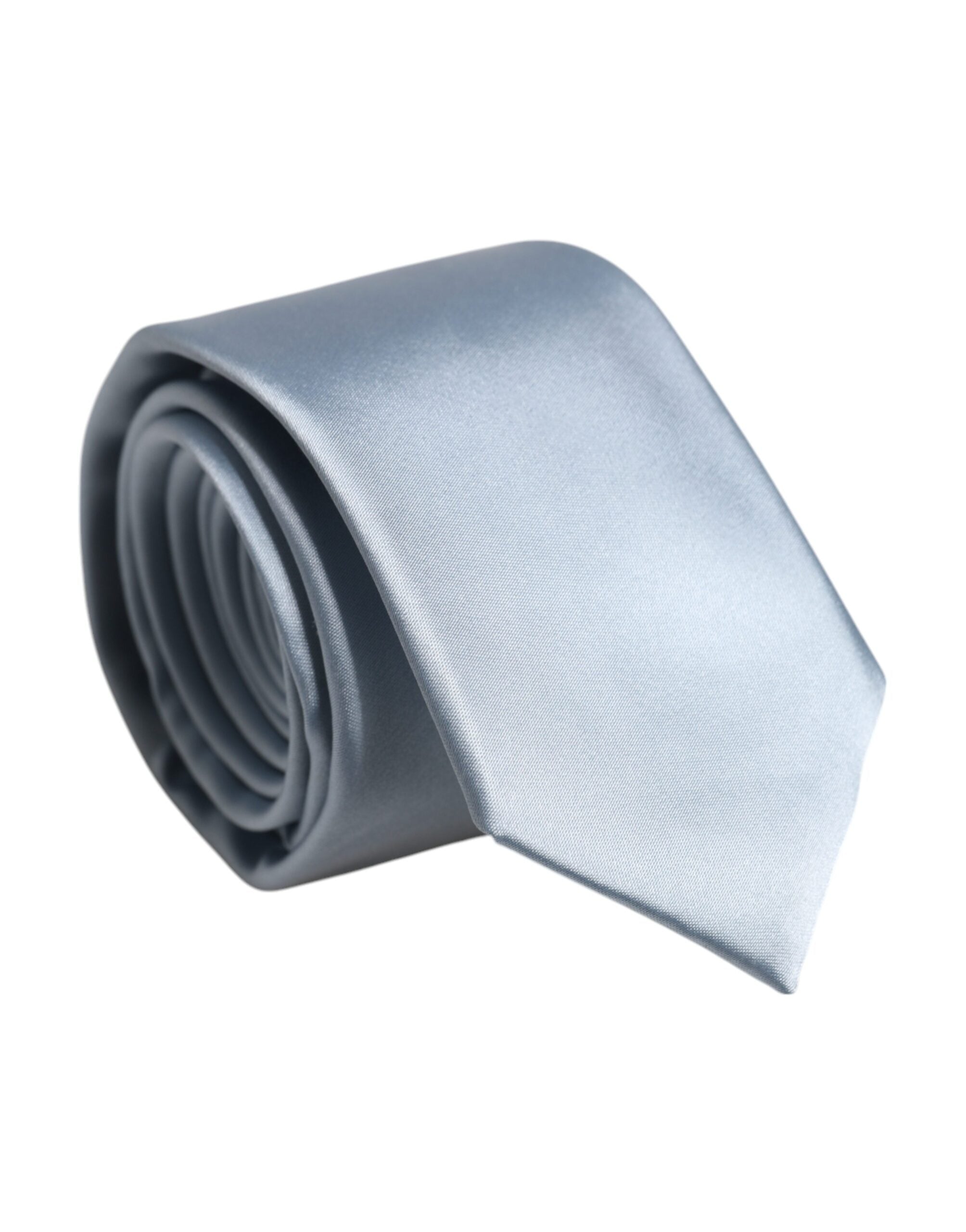 Dolce & Gabbana Light Blue Solid Silk Adjustable NeckMen's Men's Tie