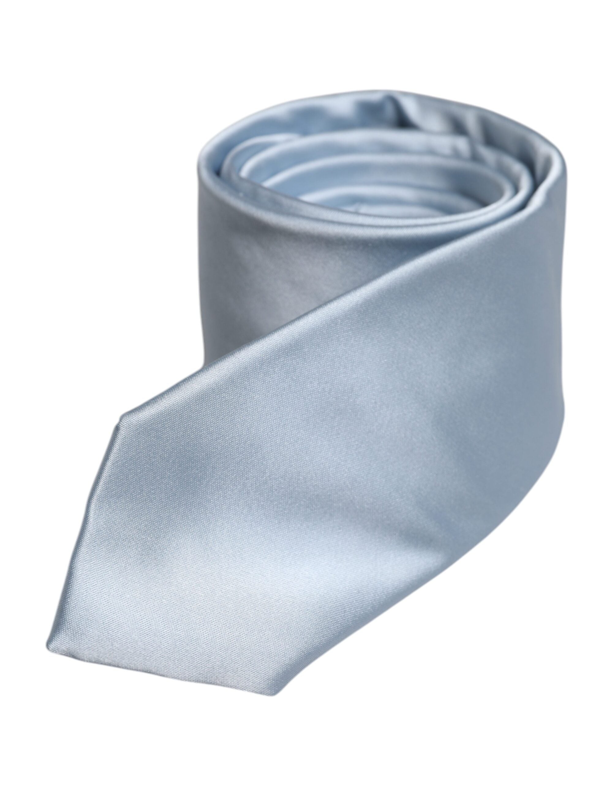 Dolce & Gabbana Light Blue Solid Silk Adjustable NeckMen's Men's Tie