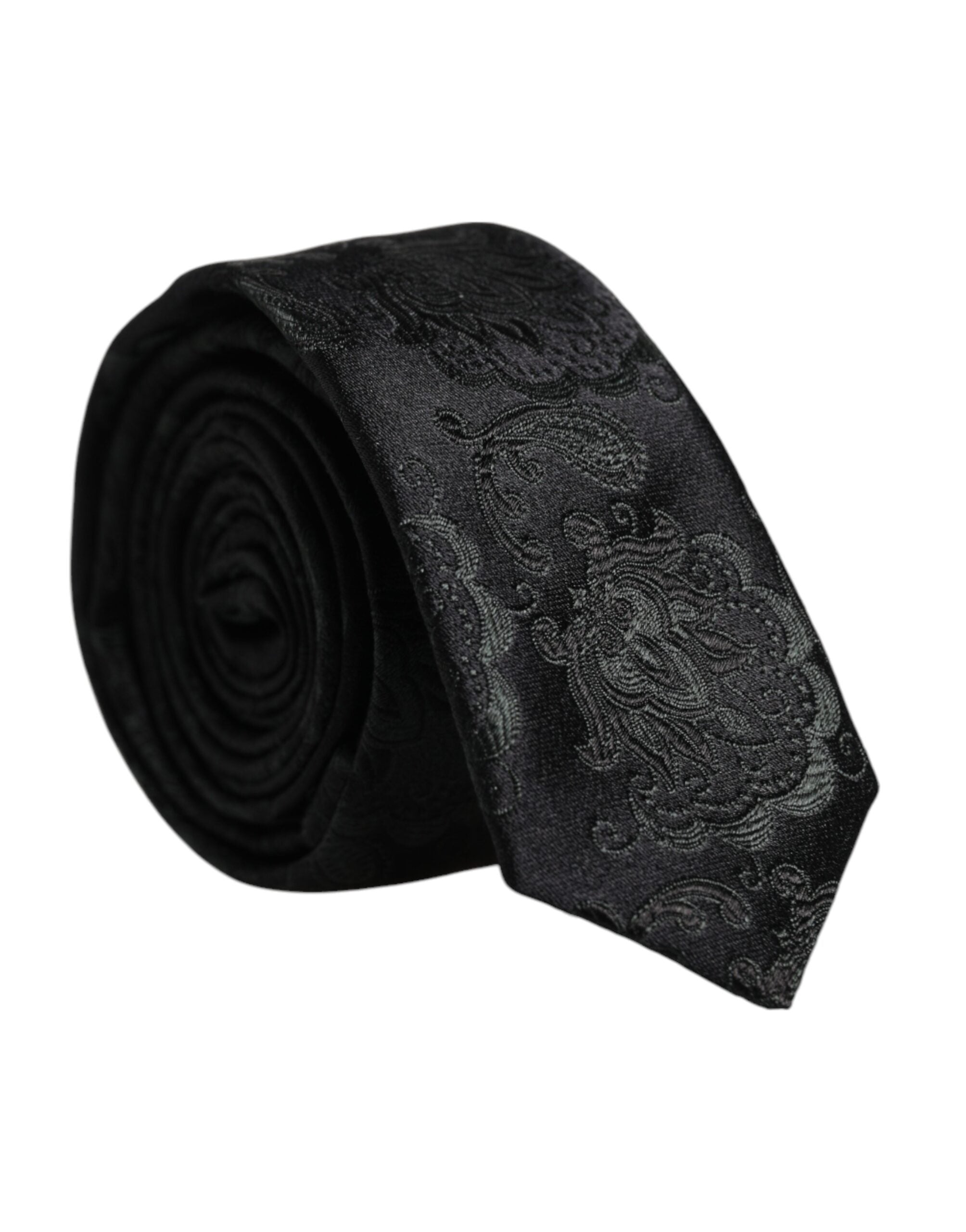 Dolce & Gabbana Dark Green Floral Silk Adjustable NeckMen's Men's Tie
