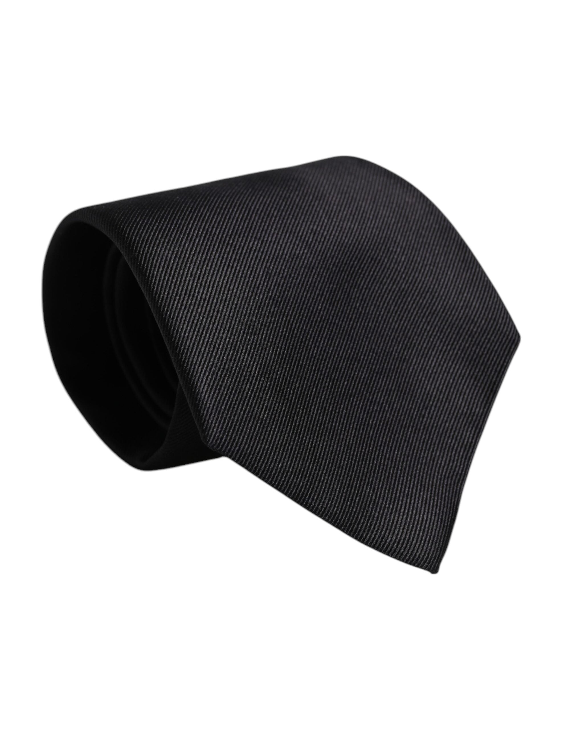 Dolce & Gabbana Black Solid Silk Adjustable NeckMen's Men's Tie