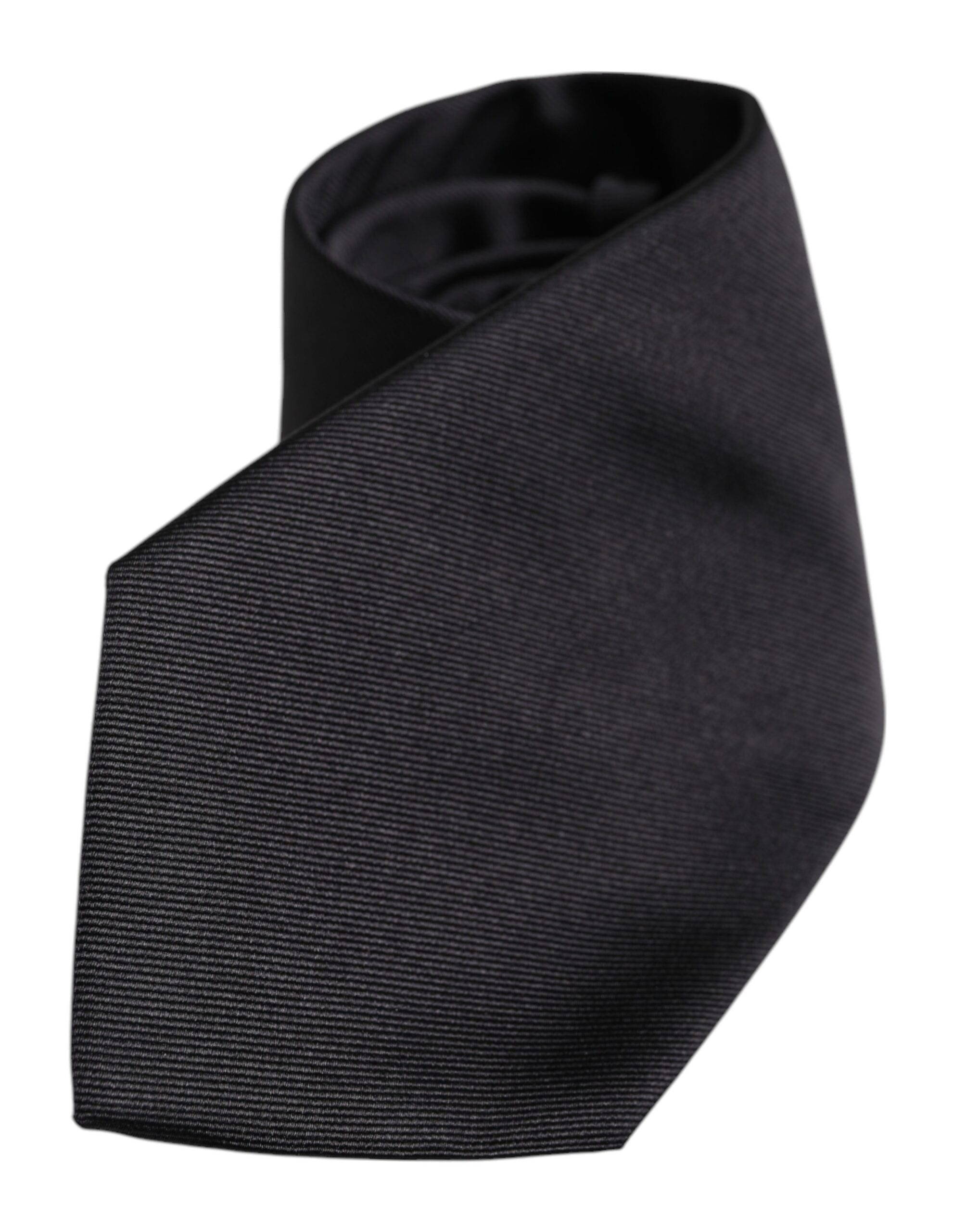 Dolce & Gabbana Black Solid Silk Adjustable NeckMen's Men's Tie