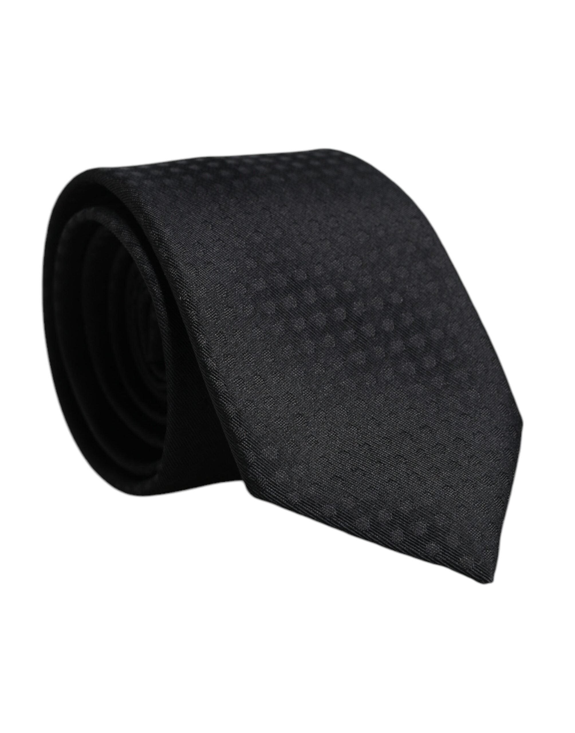 Dolce & Gabbana Black Circles Silk Adjustable NeckMen's Men's Tie
