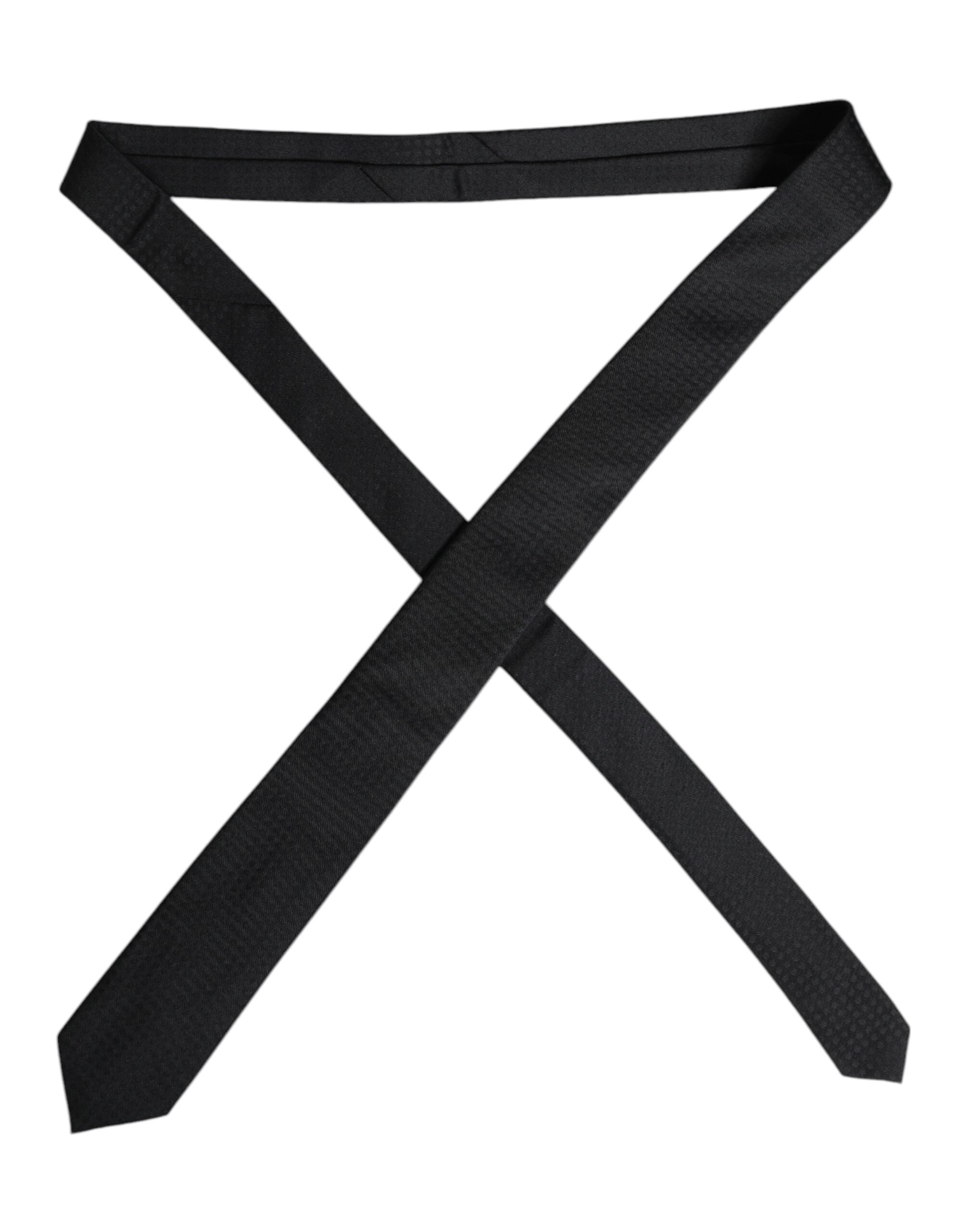 Dolce & Gabbana Black Circles Silk Adjustable NeckMen's Men's Tie