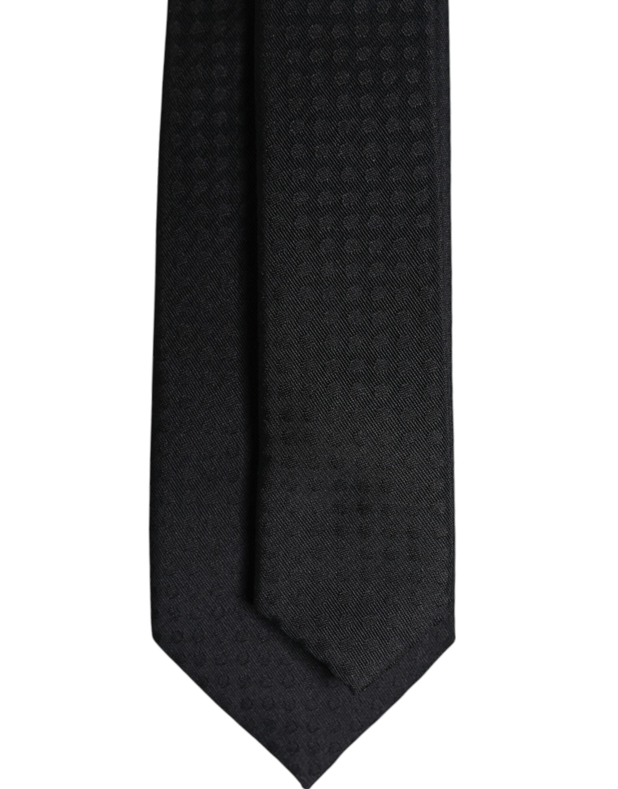 Dolce & Gabbana Black Circles Silk Adjustable NeckMen's Men's Tie