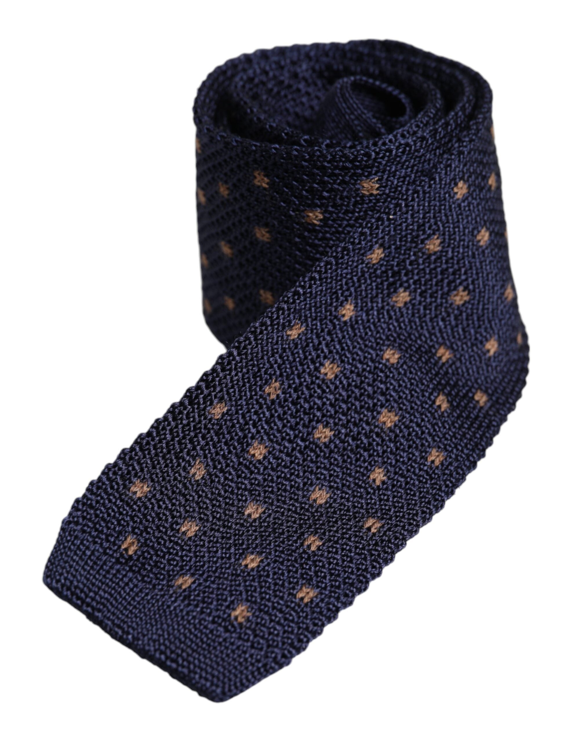 Dolce & Gabbana Blue Polka Dot Silk Adjustable NeckMen's Men's Tie
