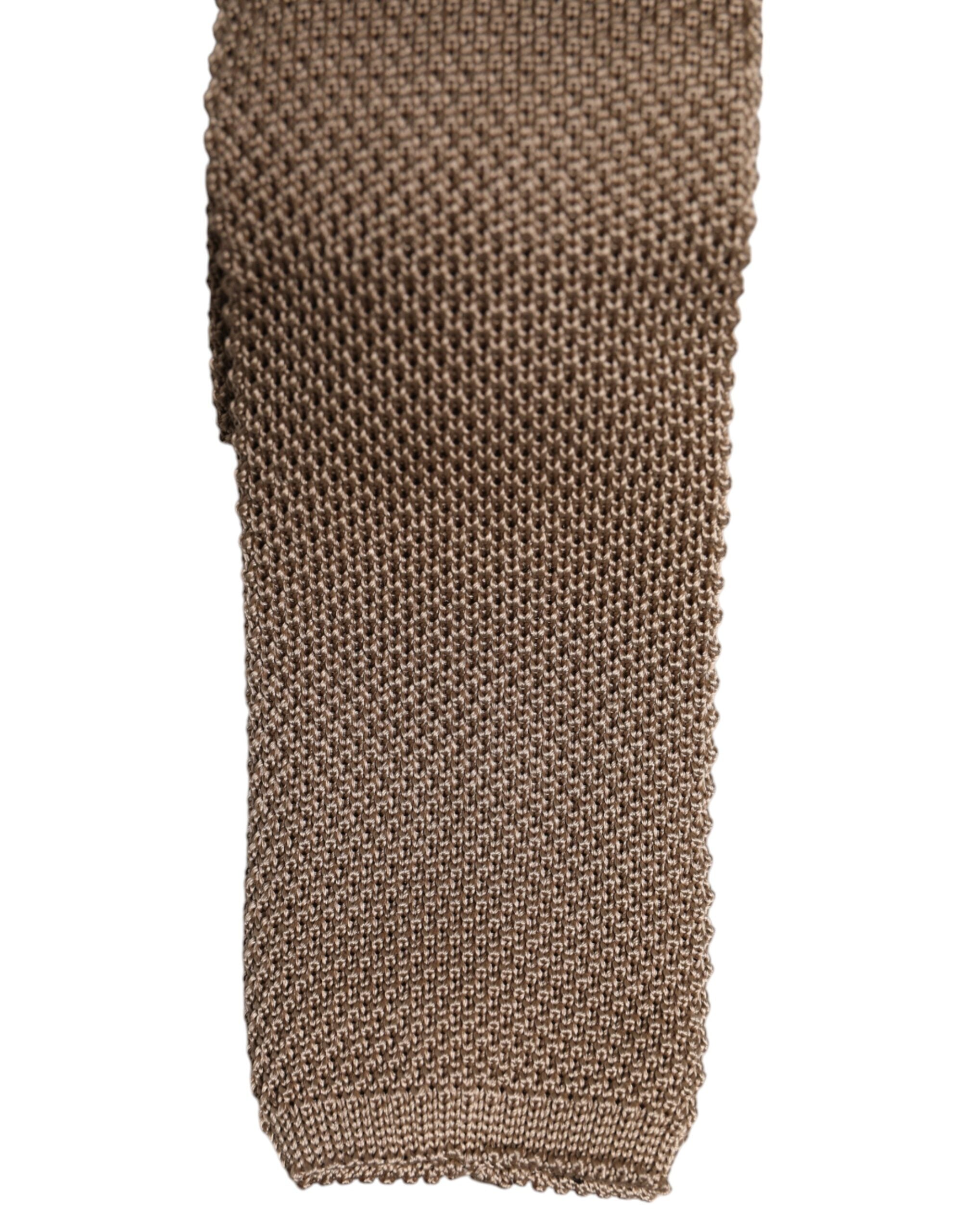 Dolce & Gabbana Brown Silk Adjustable NeckMen's Men's Tie