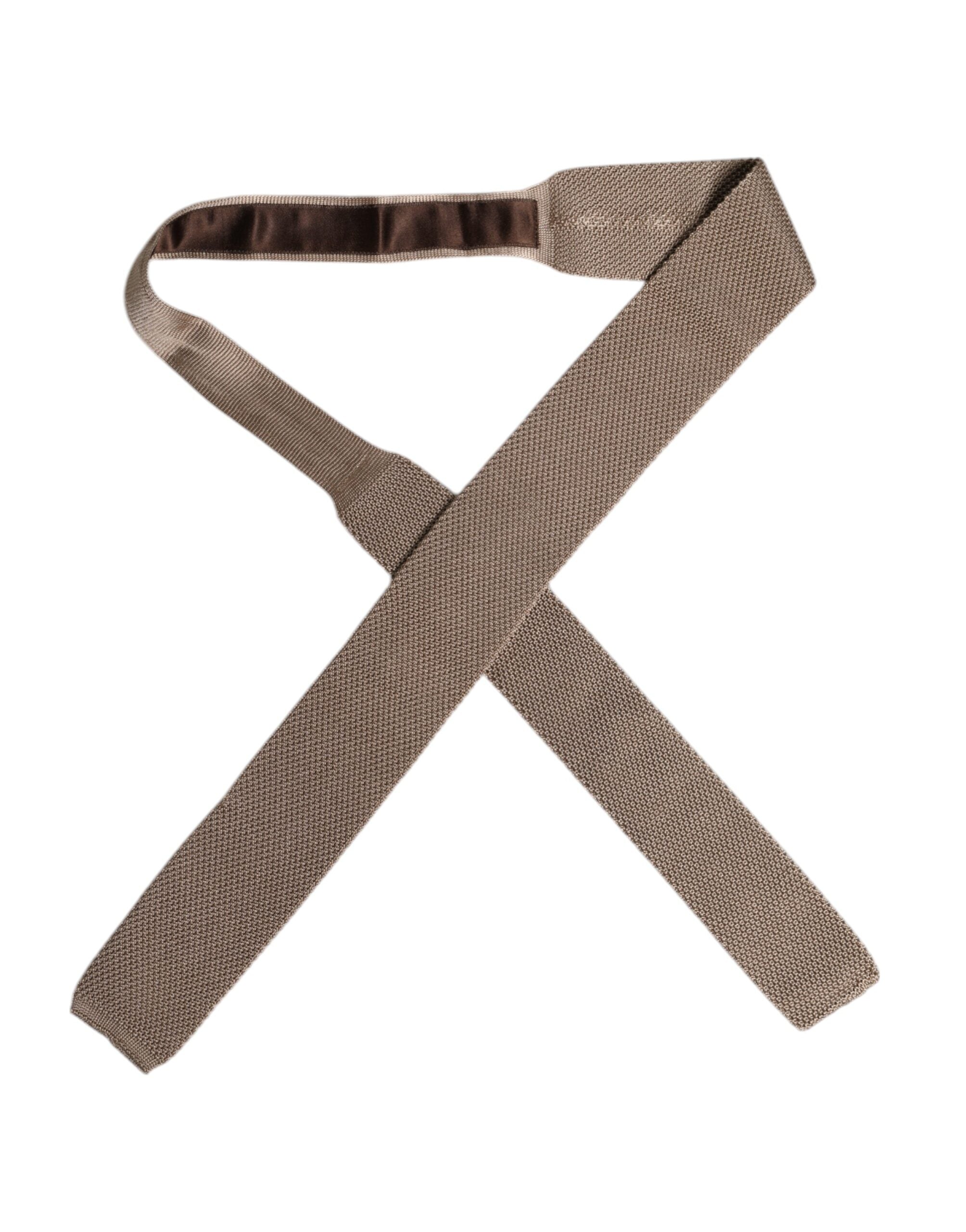 Dolce & Gabbana Brown Silk Adjustable NeckMen's Men's Tie