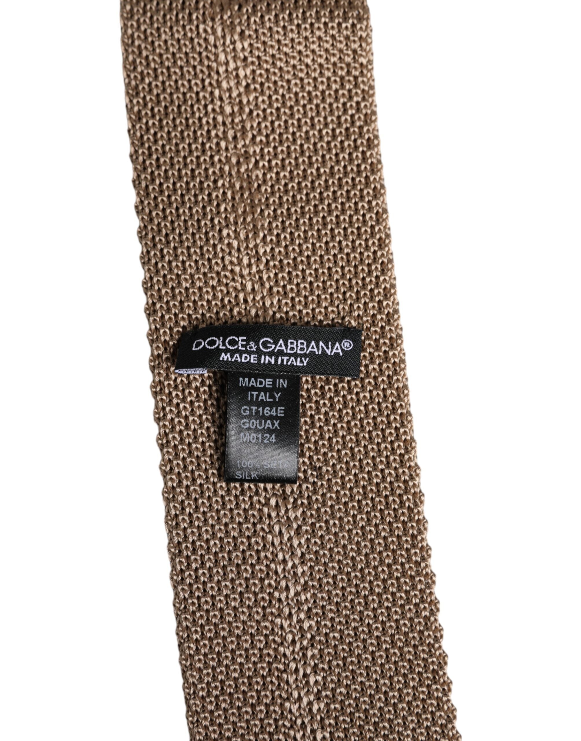 Dolce & Gabbana Brown Silk Adjustable NeckMen's Men's Tie