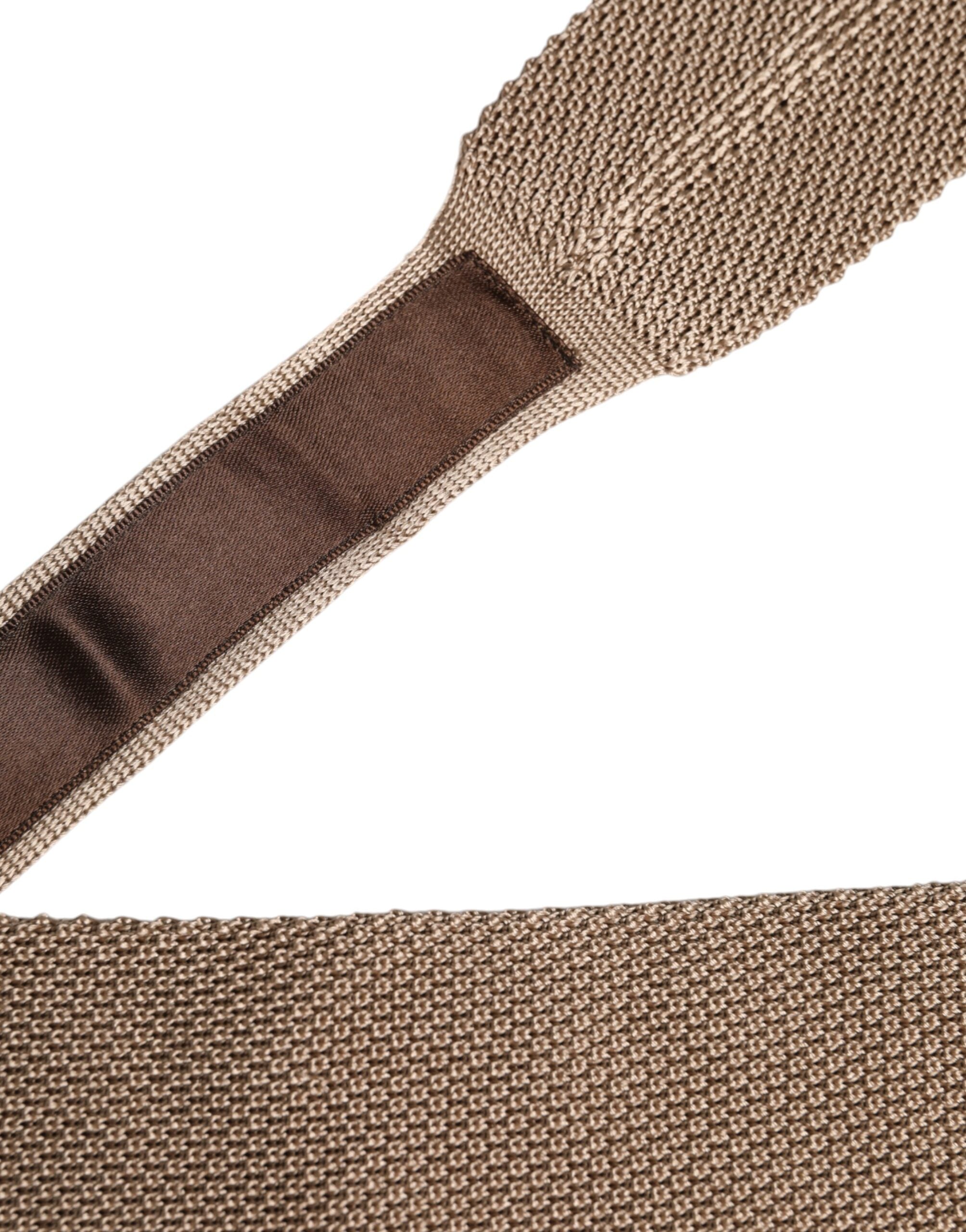 Dolce & Gabbana Brown Silk Adjustable NeckMen's Men's Tie