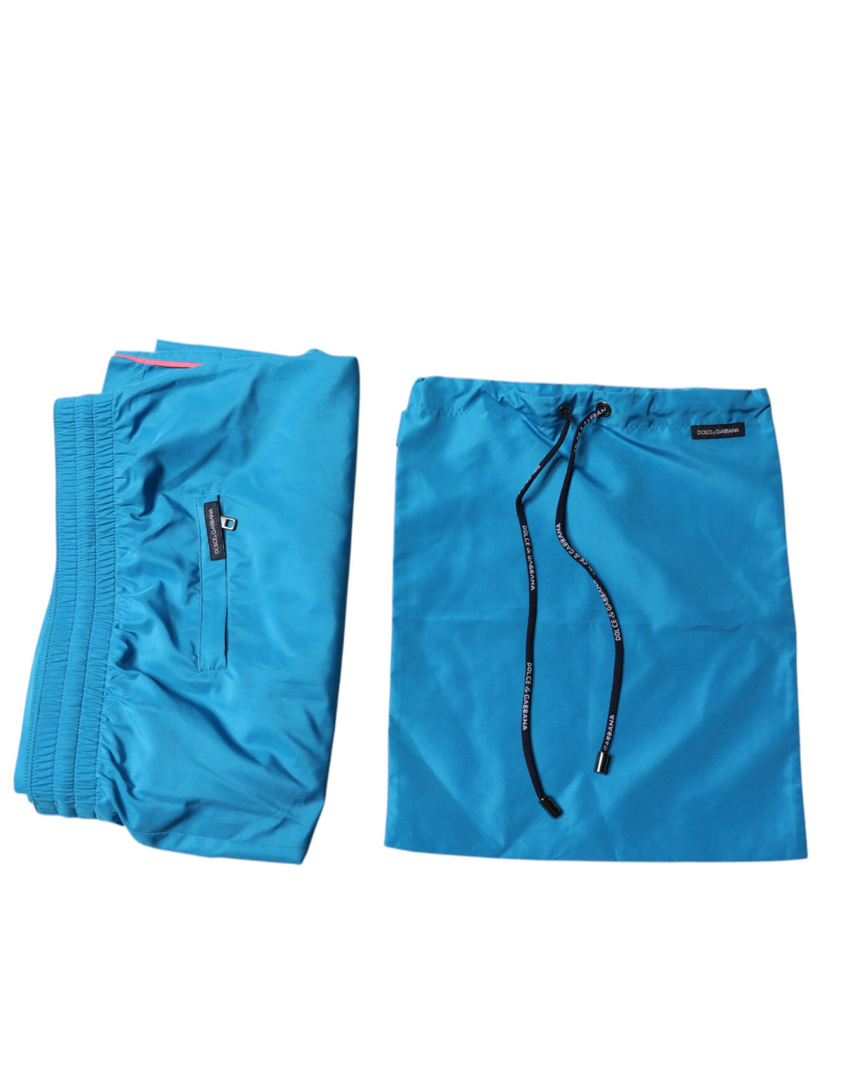 Dolce & Gabbana Turquoise Logo Beachwear Shorts 2Pc Men's Swimwear