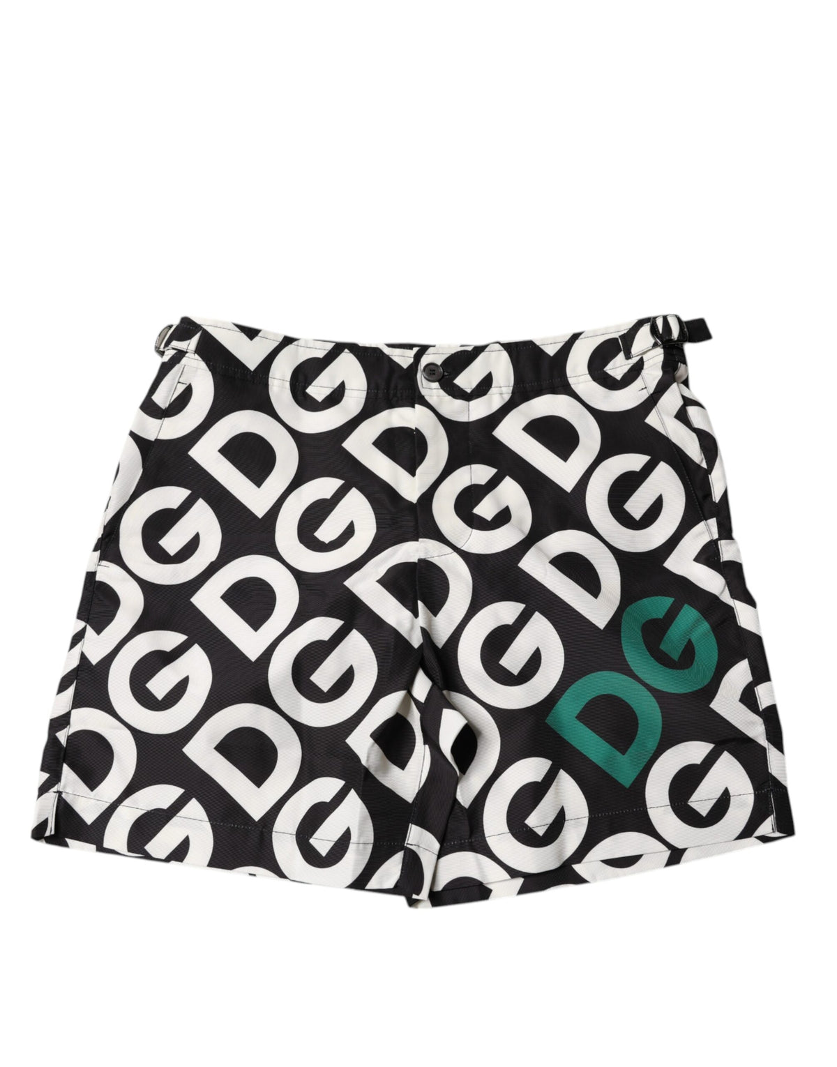 Dolce & Gabbana Black White Logo Beachwear Shorts Men's Swimwear