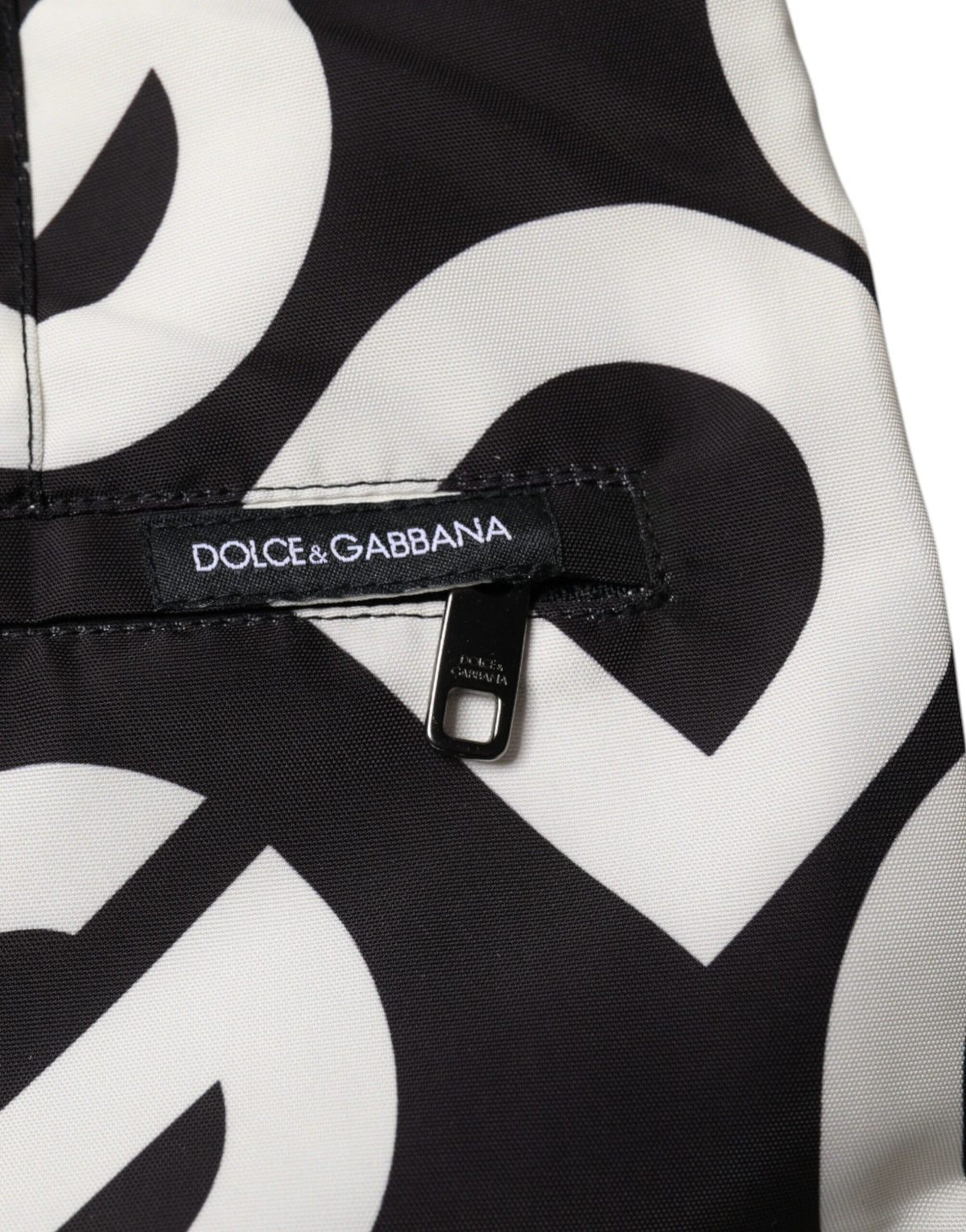 Dolce & Gabbana Black White Logo Beachwear Shorts Men's Swimwear