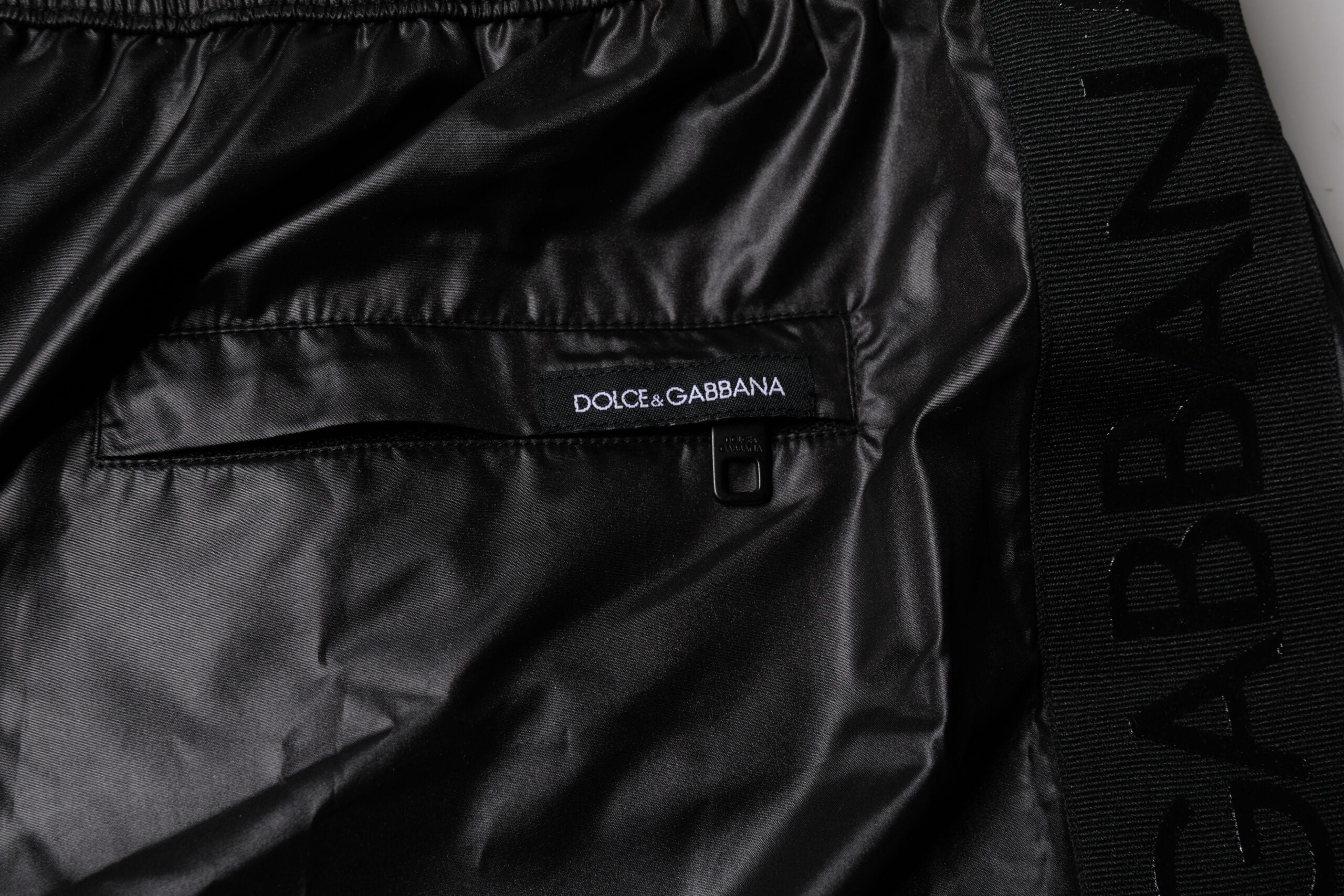 Dolce & Gabbana Black Polyester Beachwear Shorts Men's Swimwear