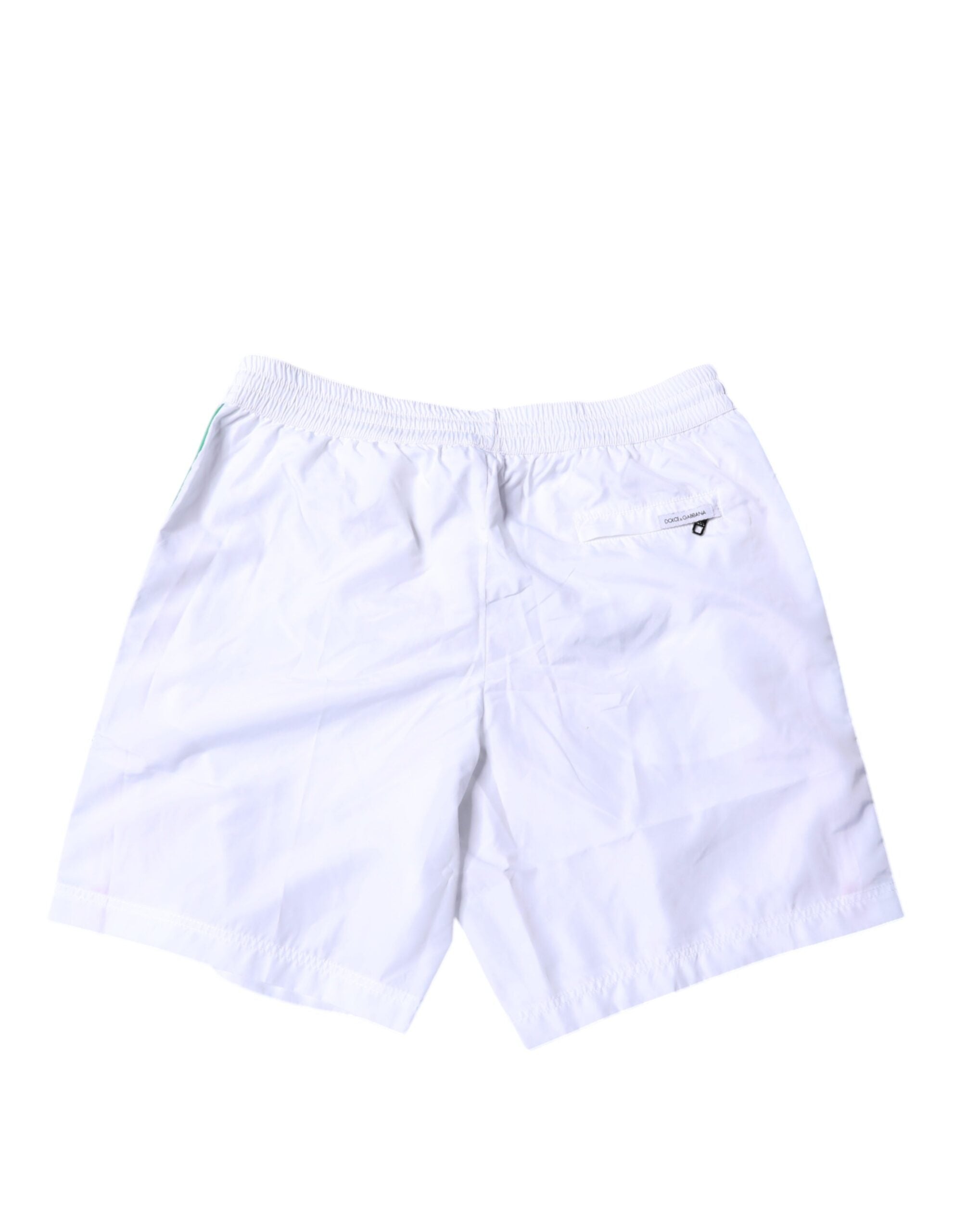 Dolce & Gabbana White Stripes Beachwear Shorts 2 Pc Men's Swimwear